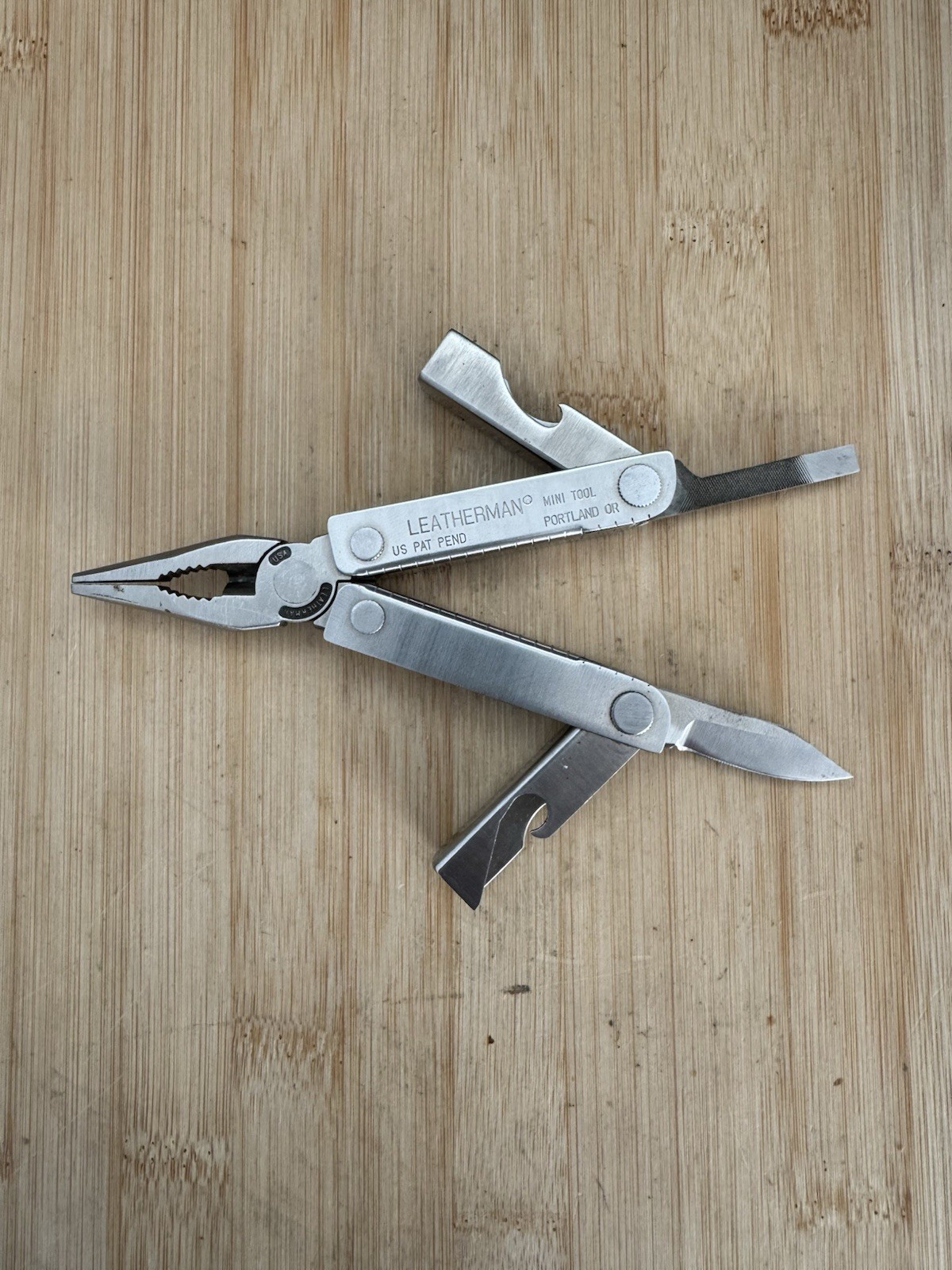Leatherman MINI TOOL multitool. Variant w/US PAT PEND on Both Sides