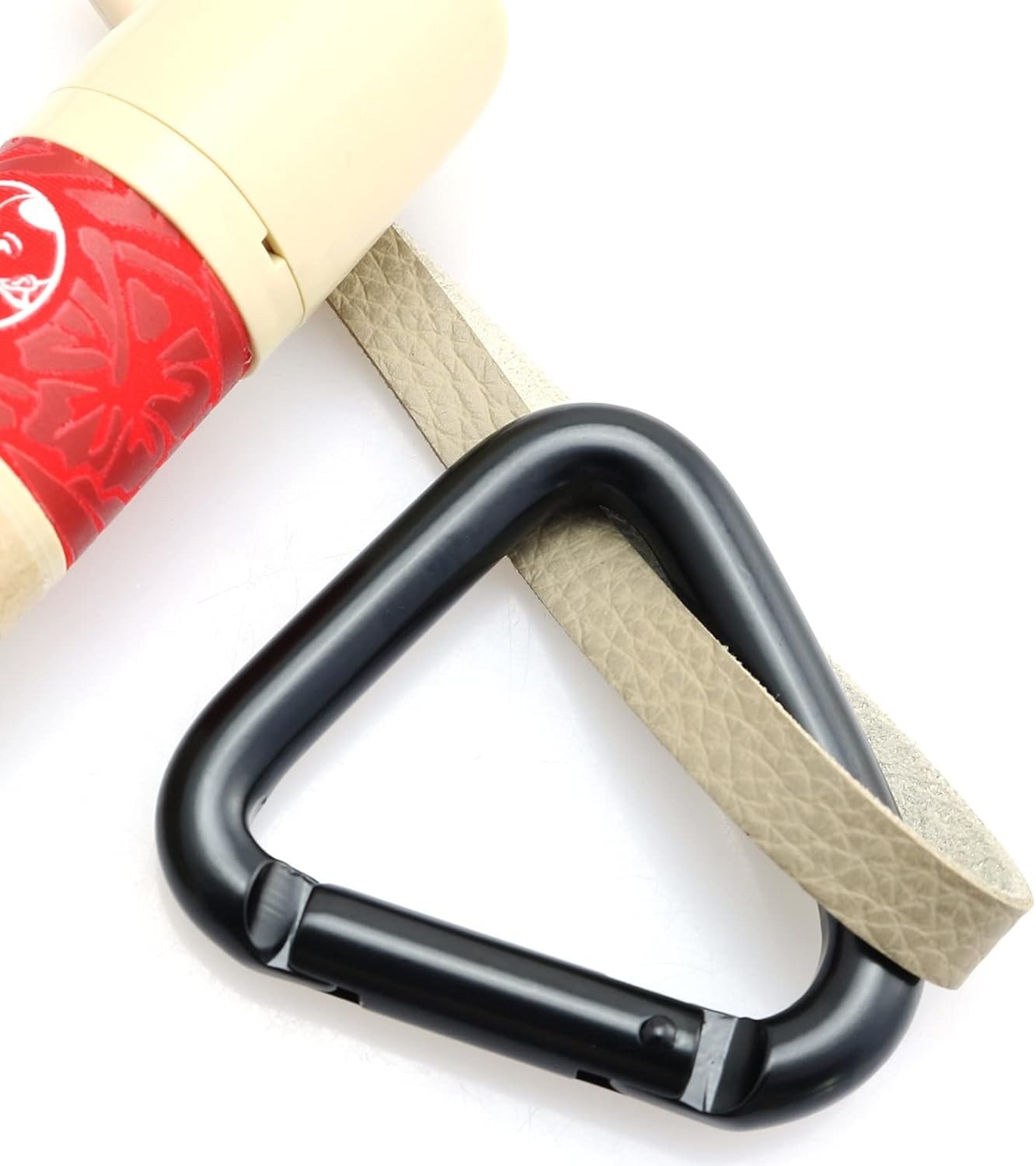 5PCS Black Aluminum Alloy Triangle Keychain Snap Hook Carabiner Outdoor Camping