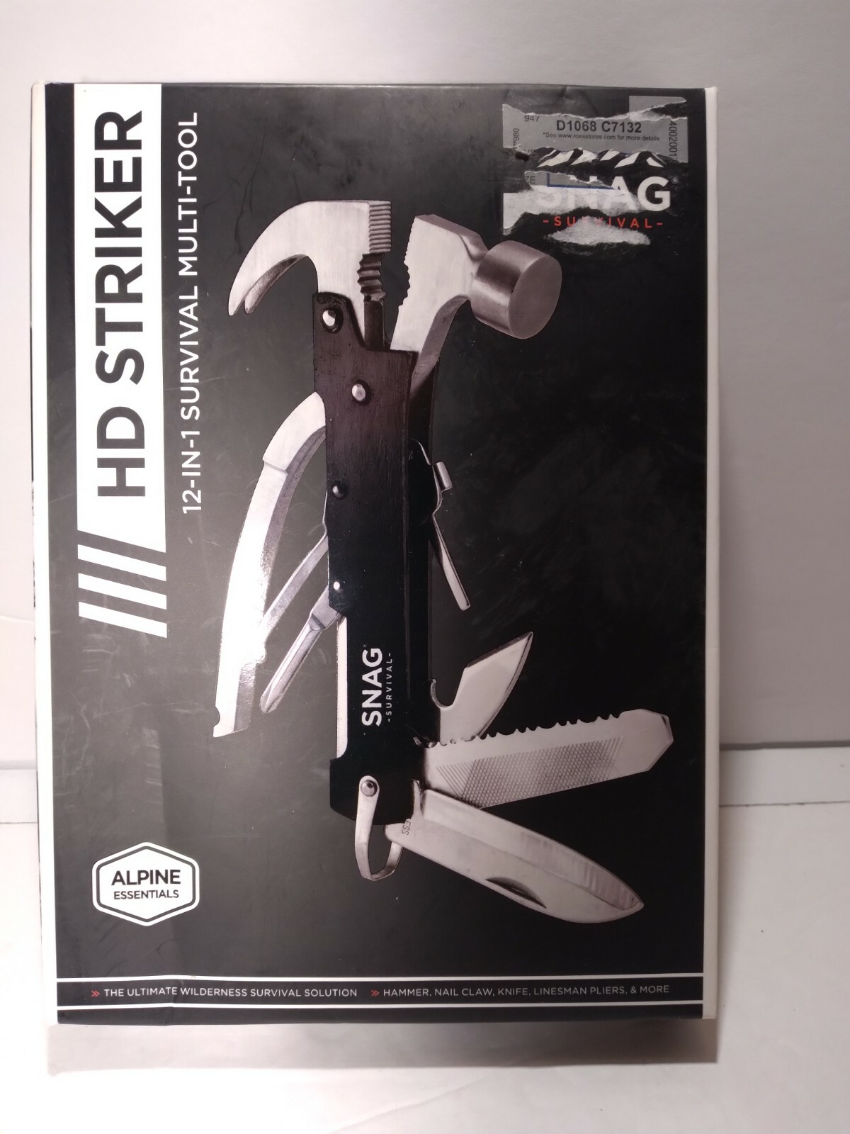 SNAG HD STRIKER 12-IN-1 SURVIVAL MULTI-TOOL NEW, FACTORY SEALED.