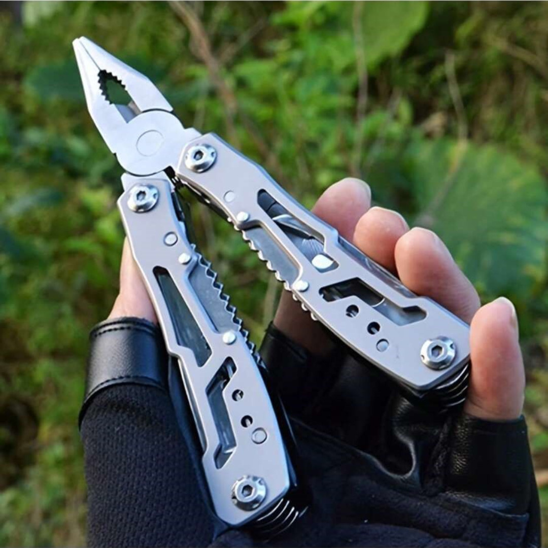 14-in-1 Stainless Steel Multi-Tool Pliers with Knife Screwdrivers & Nylon Sheath