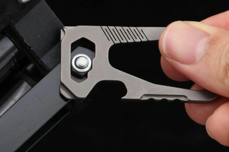 Outdoor Titanium TC4 Key Chain Carabiner Bottle Opener Portable Multi EDC Tool