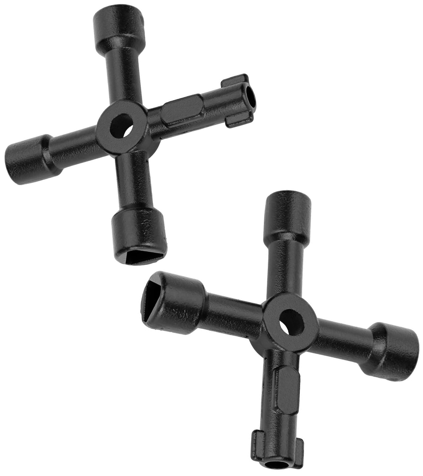 2 PCS 4 Way Cross Key, Zinc Alloy Multifunction Radiator Key Opening Cross Ke…