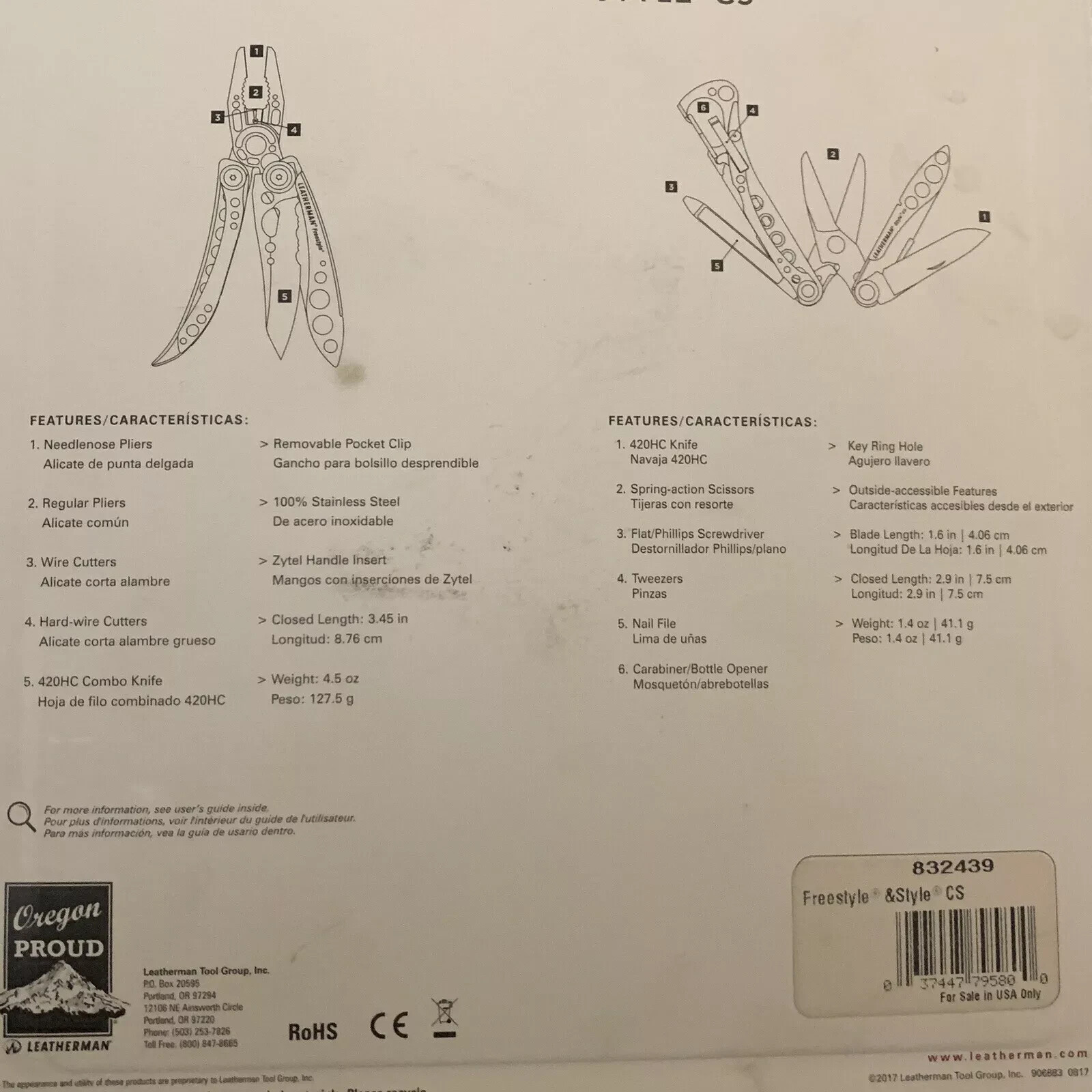 Rare Discontinued Leatherman Freestyle and Style CS Multitool Set BNIB