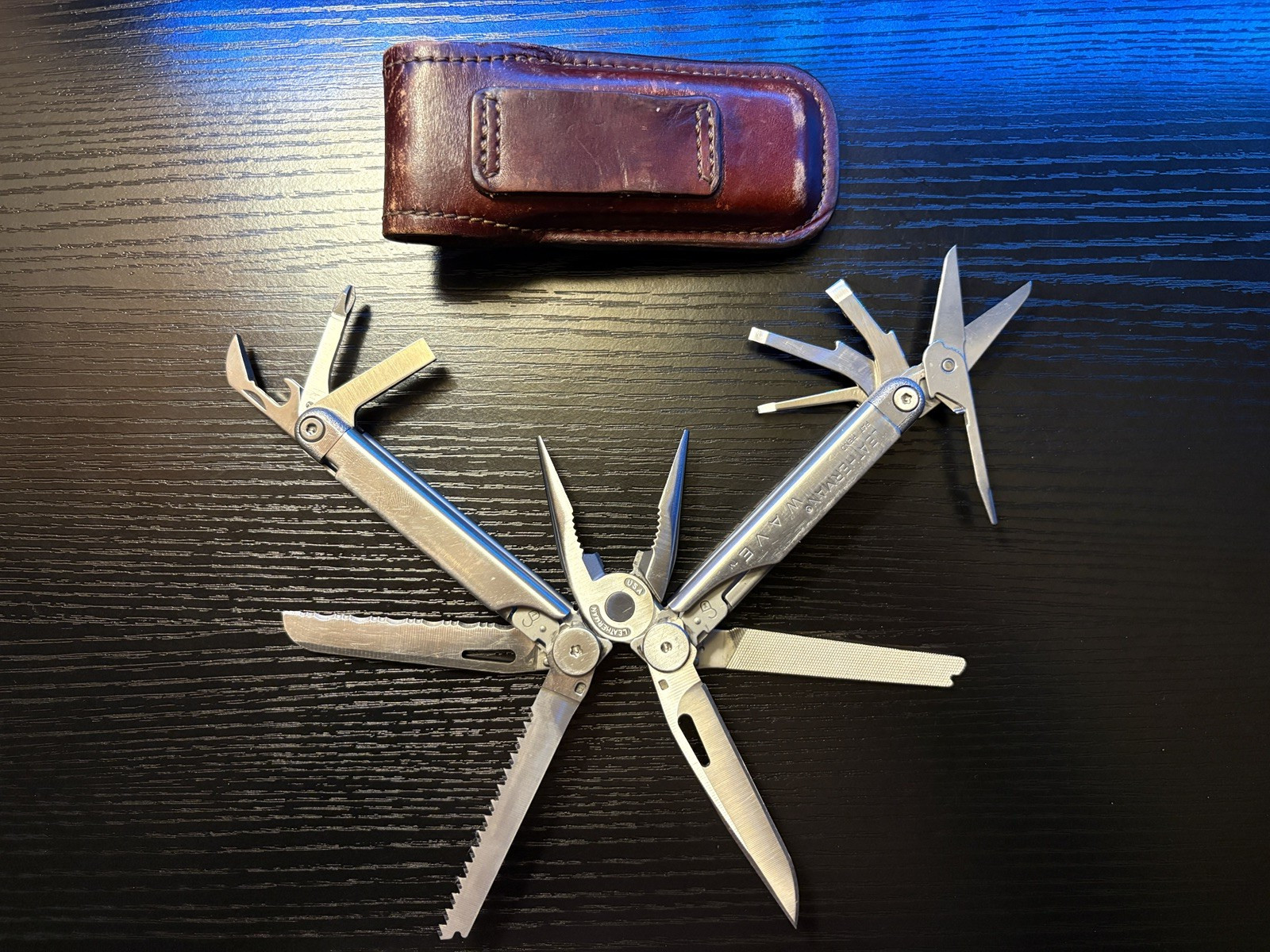Leatherman Wave PAT PEND 1999 Early First Gen, Leather Sheath Vintage, Excellent