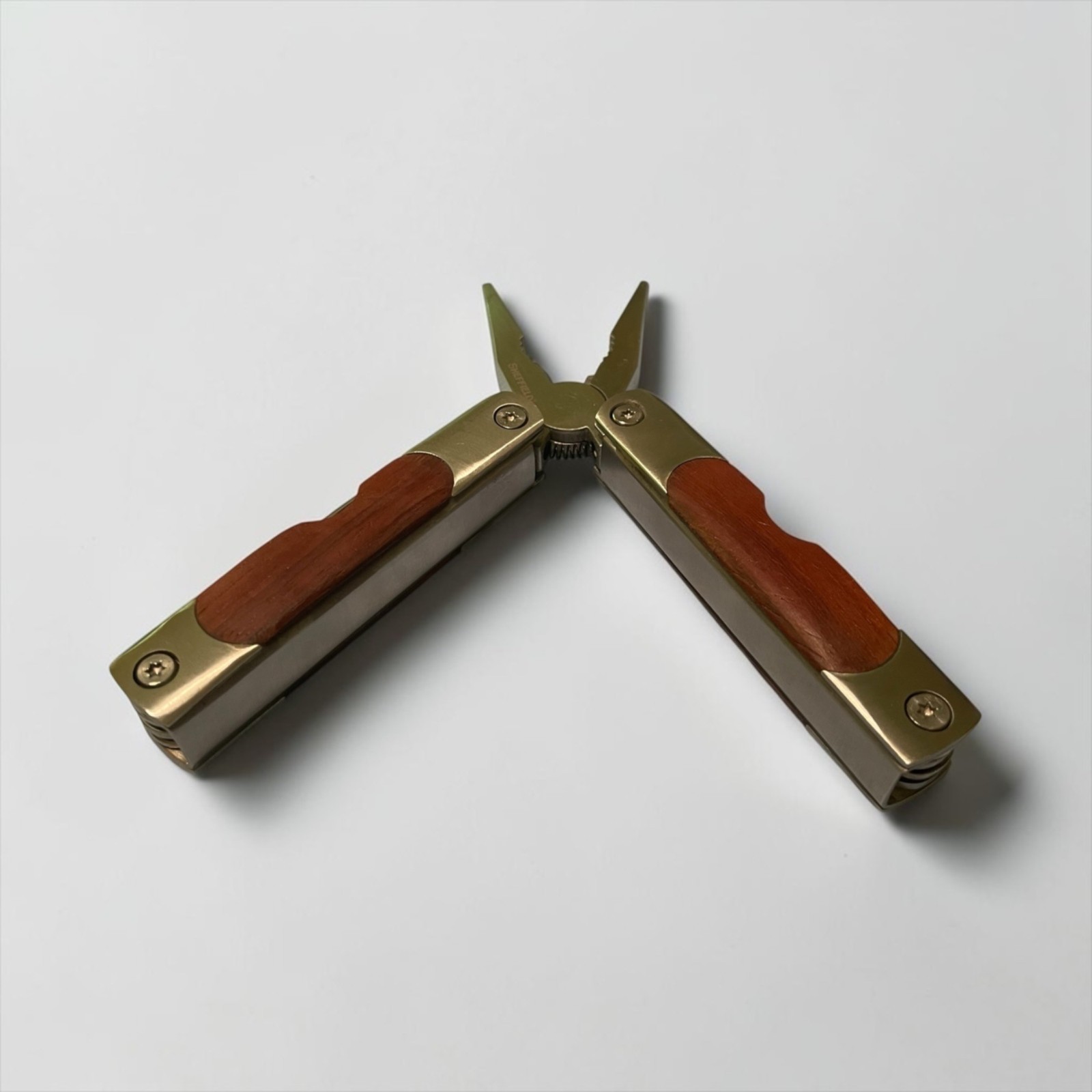 Sheffield Multi-Tool Wood Handle Stainless-Steel Blades Pliers Saw Knife Opener