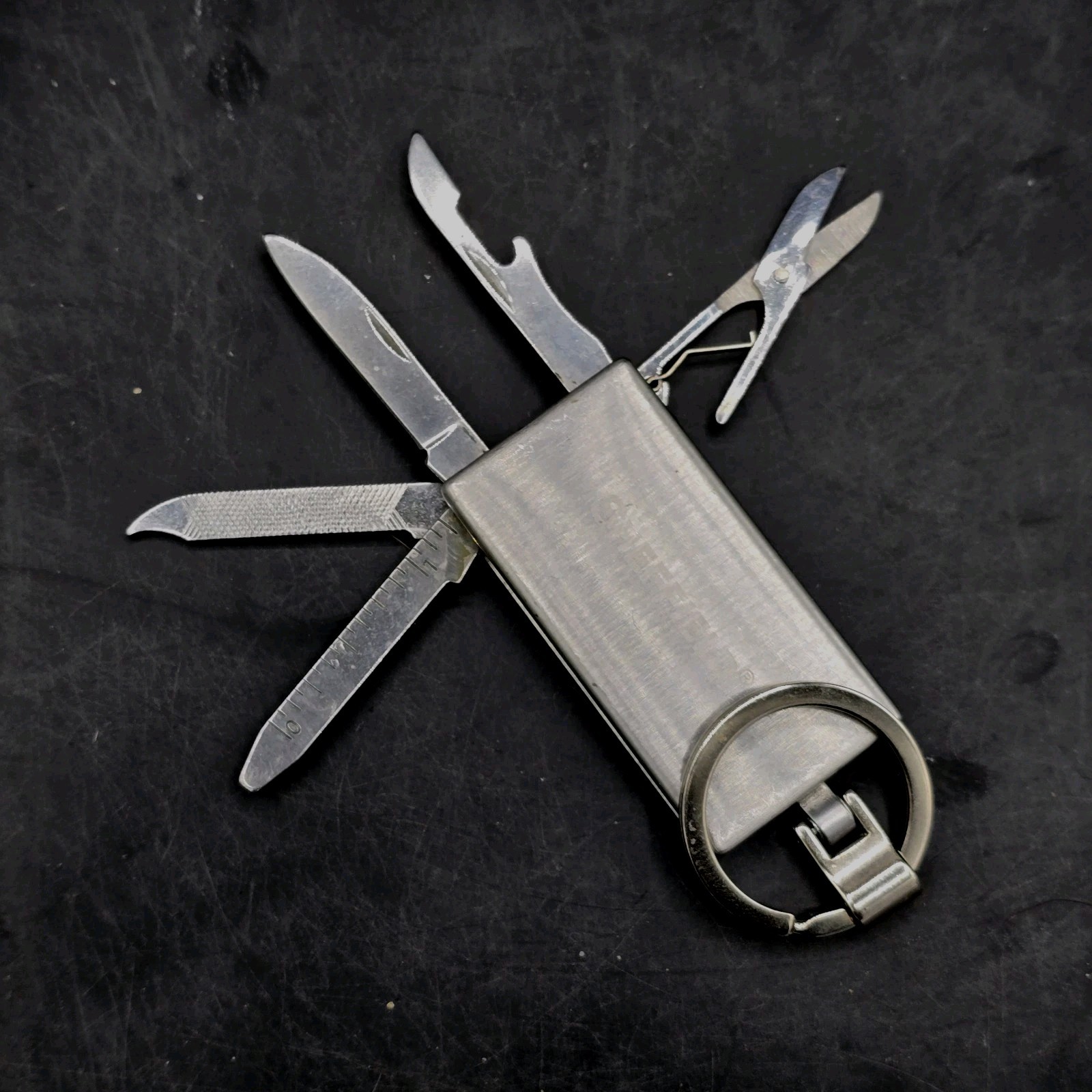 Sheffield Multi Tool Keychain Pocket Knife Scissors File Bottle Opener