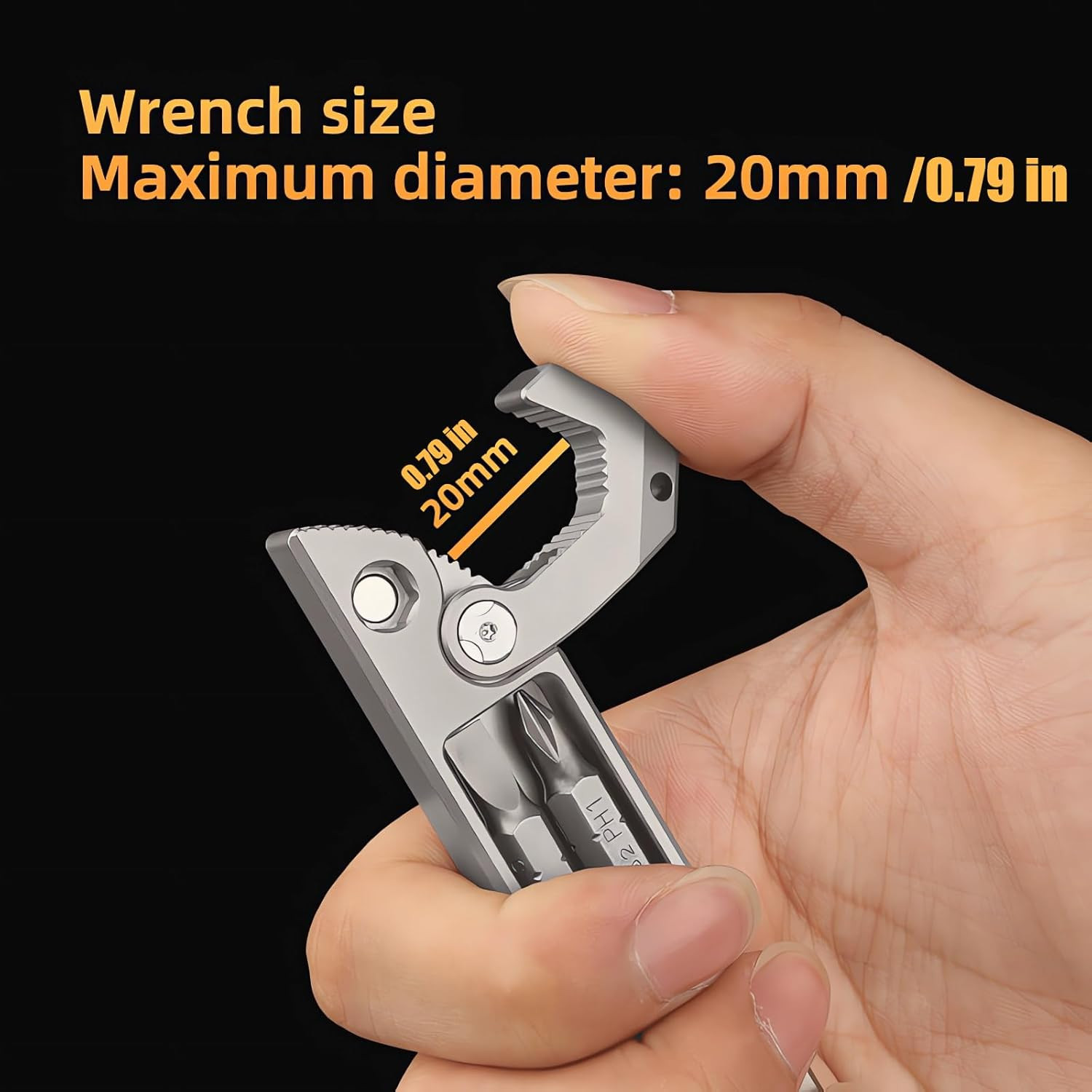 Titanium Pry Bar,Multi-Tool,Edc Tool,Versatile Pry Tool,Bottle Opener,Wrench,Rat