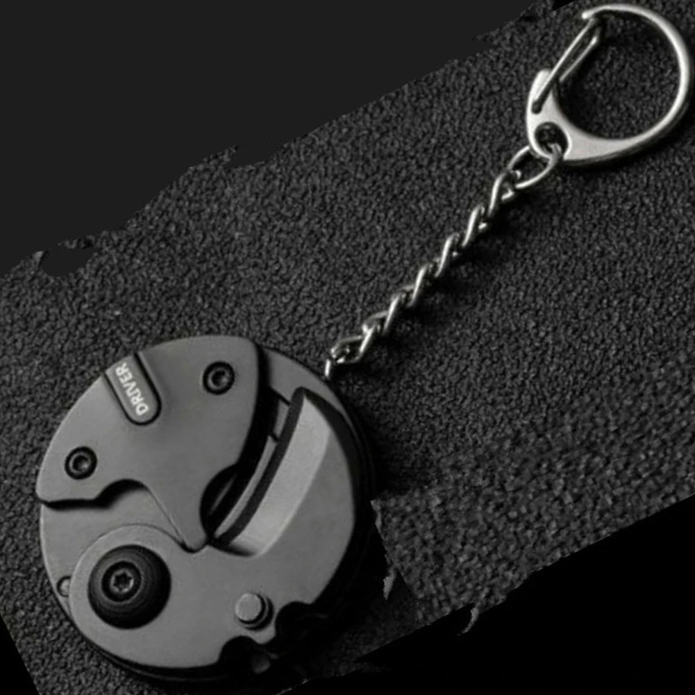 Multifunctional Hex Keychain EDC Tool Coin Knife Mini Pocket Screwdriver