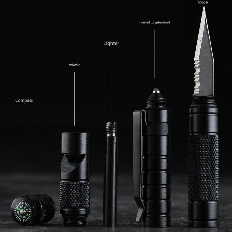 5 in 1 Tactical Self Defense Pen Multitool EDC Gear Mens Gifting for All Occasio