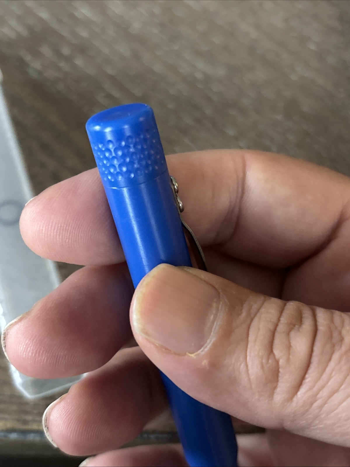 Maratac Delrin Electric Blue Pen Driver 4 Standard Bits Holds Extras Pocket Clip