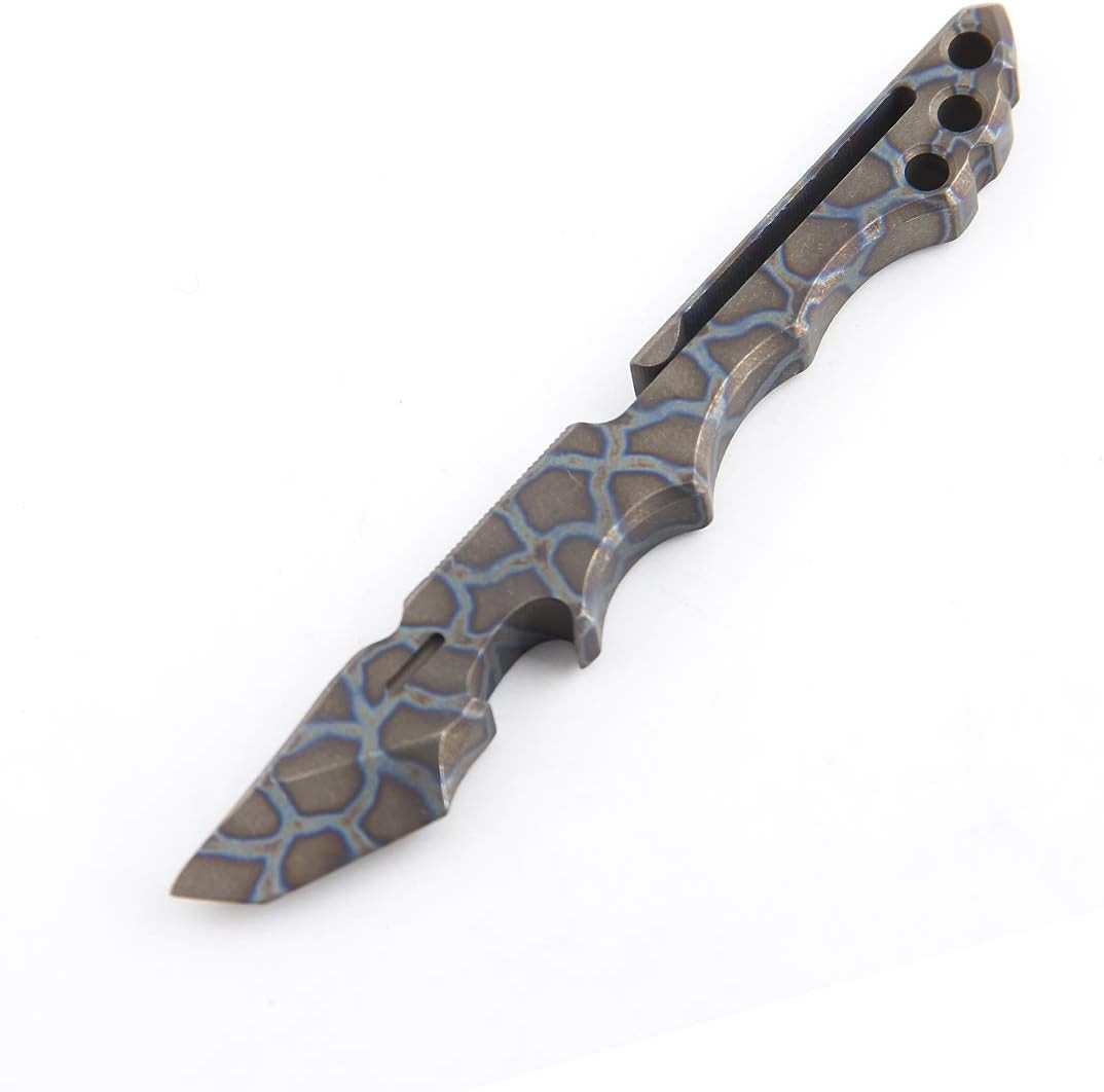 Titanium Pry Bar Multi Tool 4.65″ with Bottle Opener Box Opener Pocket Clip Func