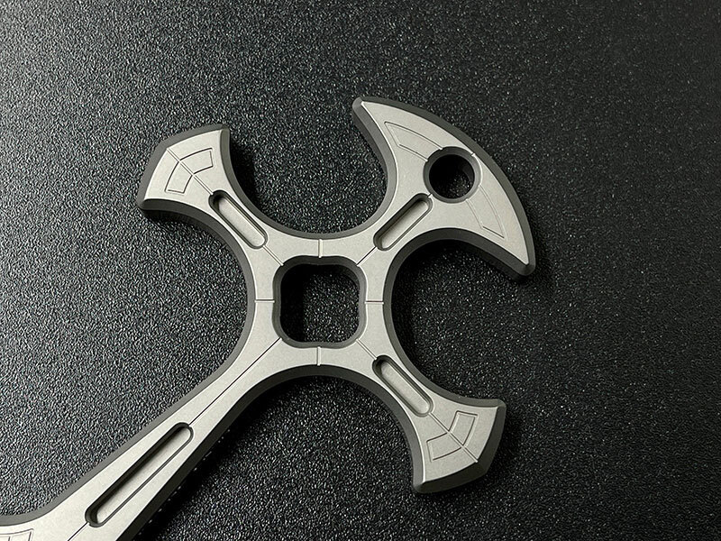 TC21 Titanium Alloy CNC Cross Necklace Pendant Bead Keychain Outdoor EDC Tools