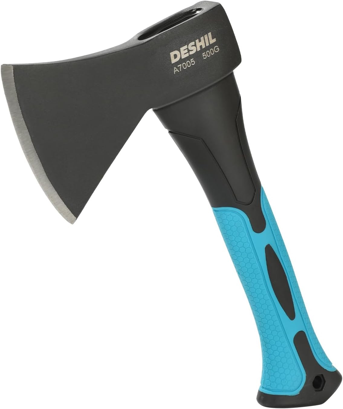 10″ Outdoor Hatchet Carbon Steel Camping Axe Fiberglass Handle Blue Tool