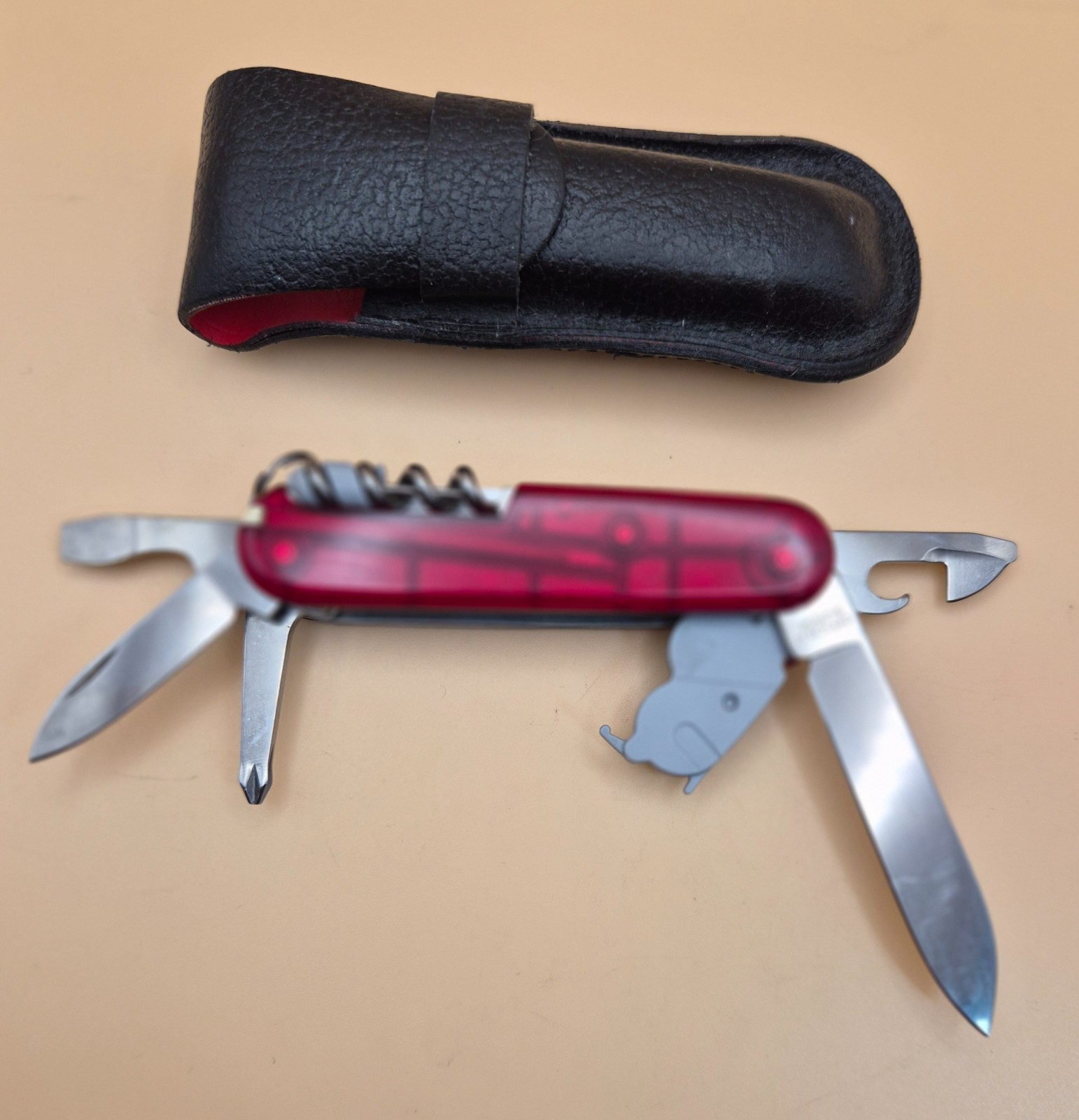 Victorinox SPARTAN LITE Ruby Red Swiss Army Knife – Good Condition