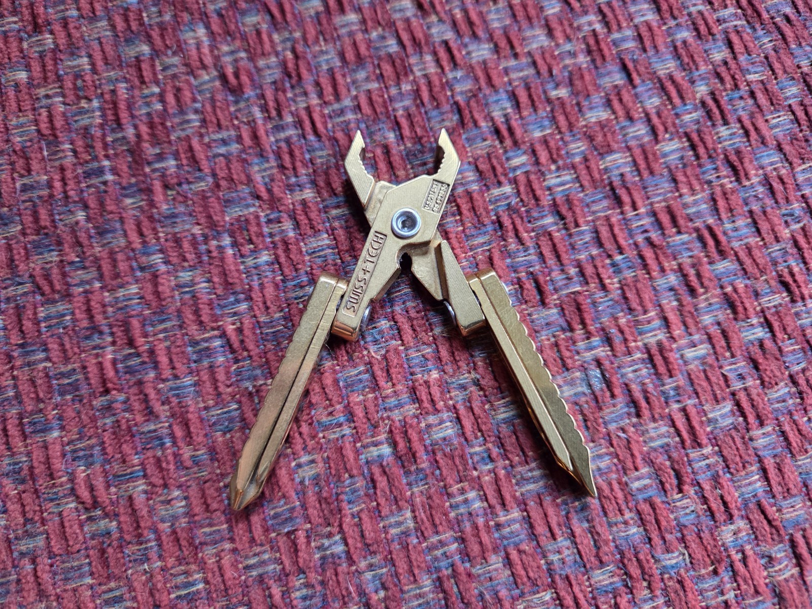 Swiss+Tech gold US patent #5491856 compact multi-tool