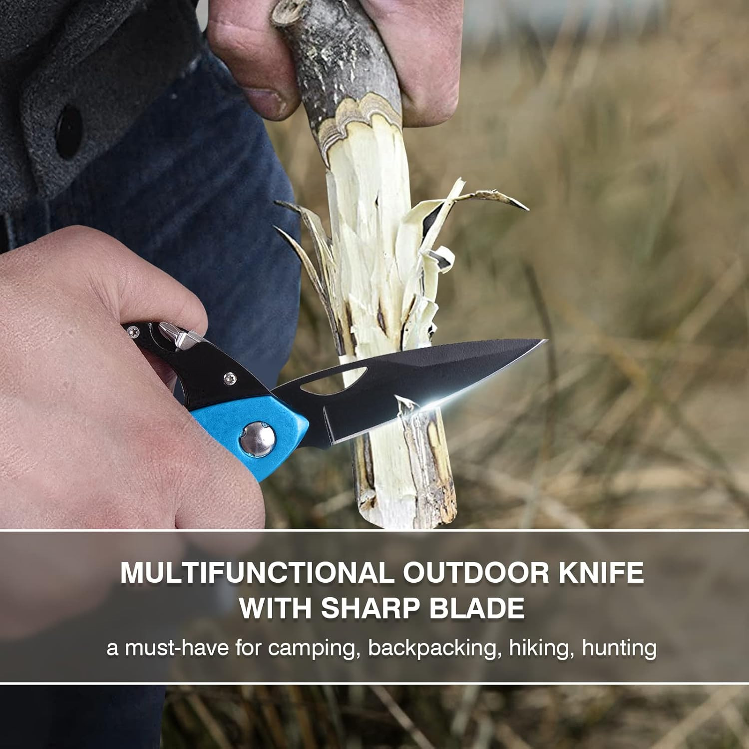 EDC Multitool Carabiner with Knife, Bottle Opener, Window Breaker and Screwdrive