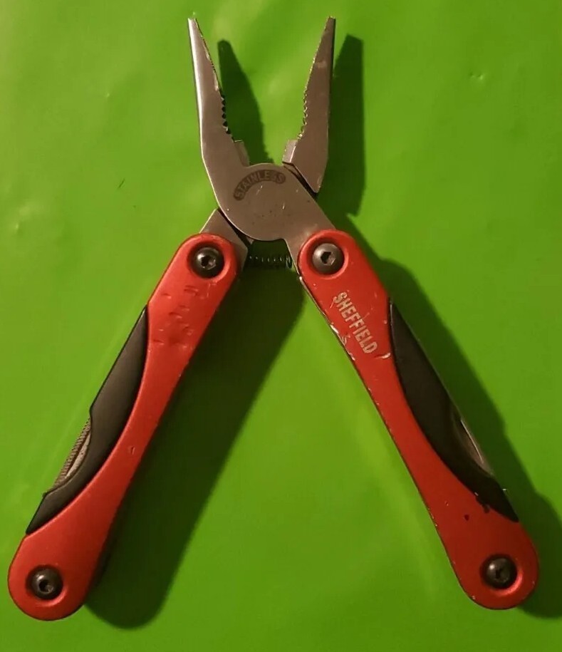 Sheffield 9-in-1 Large Red Multi-Tool
