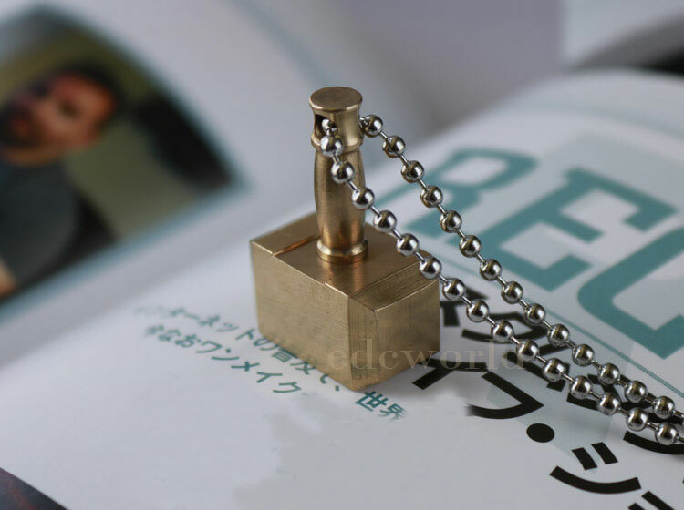 Brass Thor’s Hammer Knife Pendant Bead Keychain Necklace Knapsack Ornament EDC