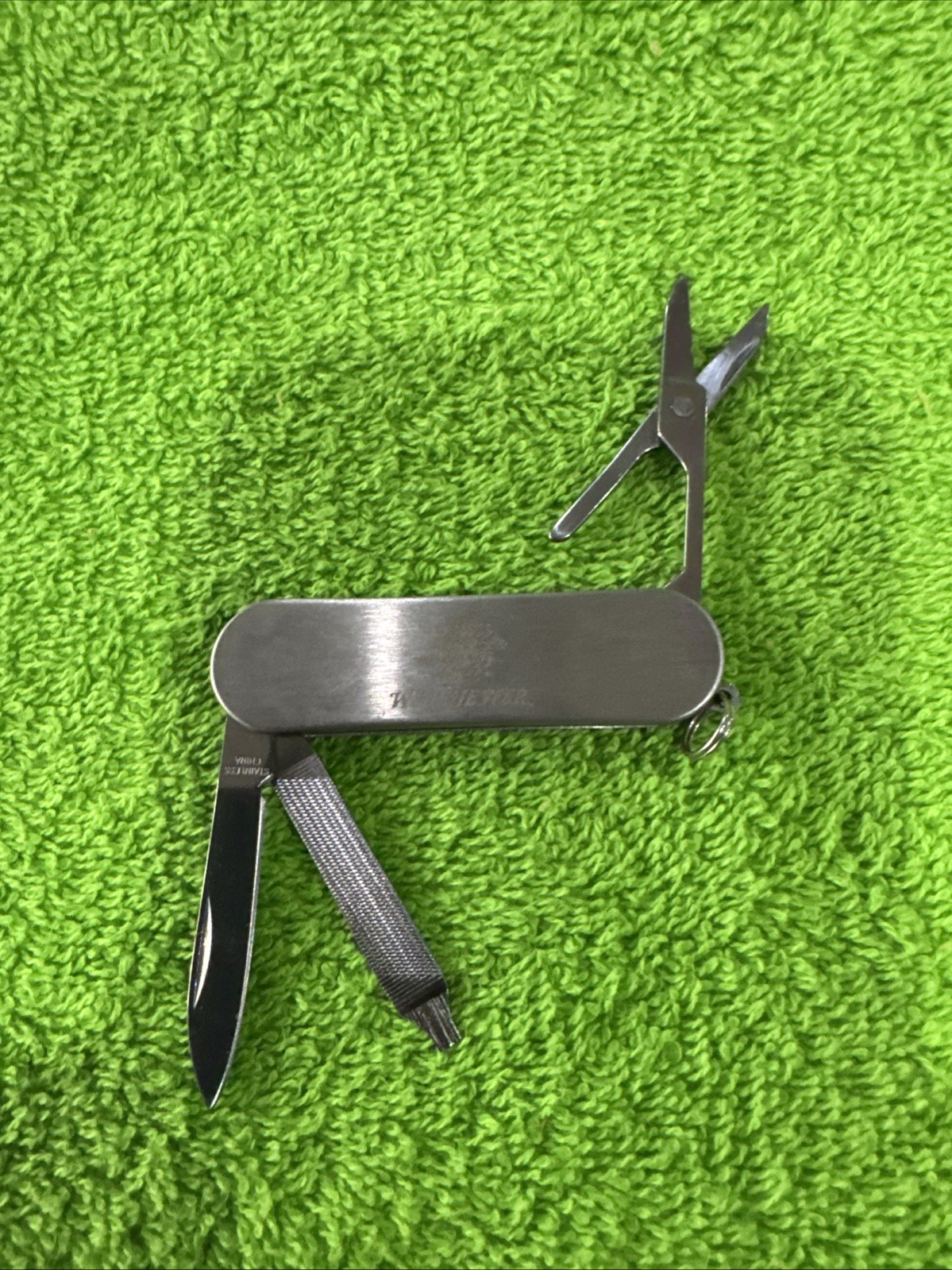 Winchester Pocket Multi Tool Knife File Scissors Stainless Silver Tone