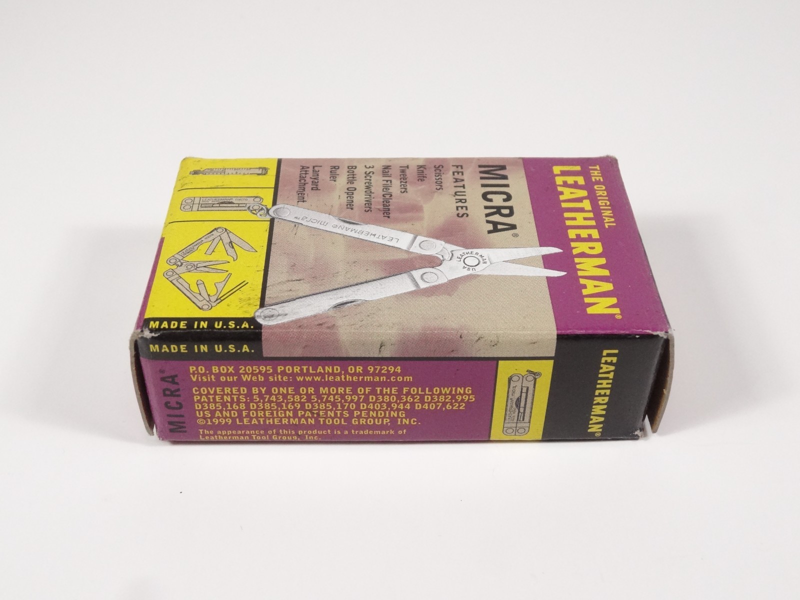 Vintage NOS Leatherman Micra Multi Tool Made In USA Scissors Knife Tweezers File