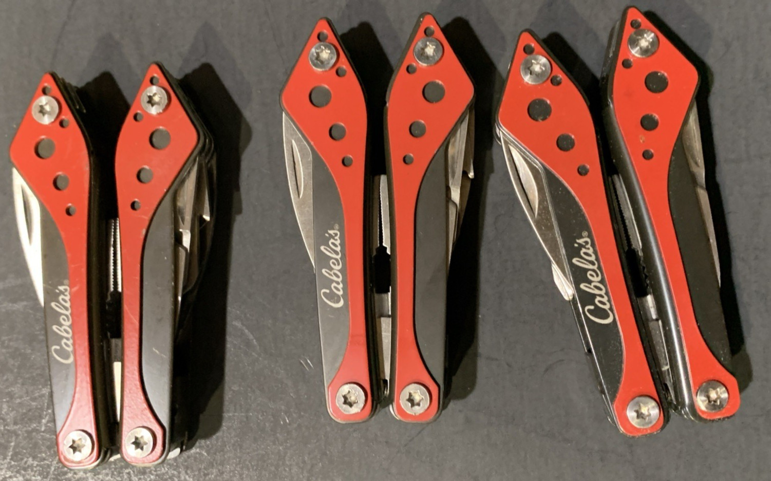 CABELA’S Multi Tool Stainless Red Lot Of 3 NEW