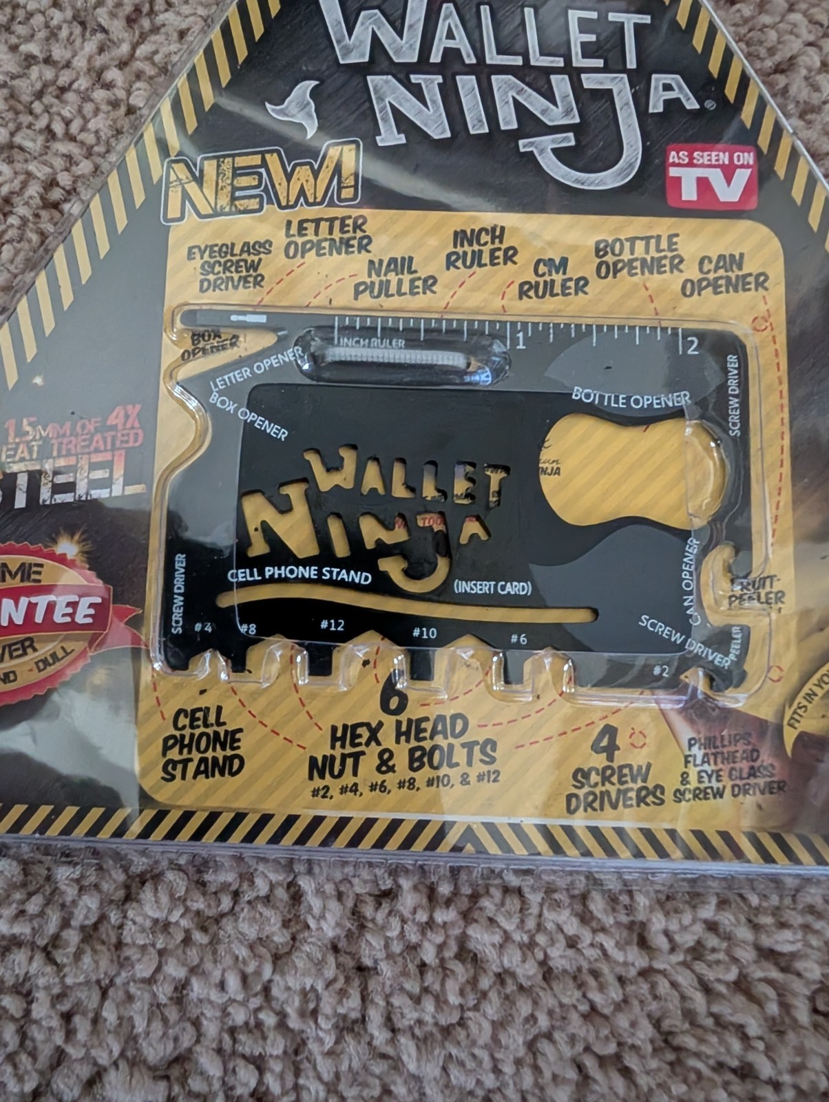 Wallet Ninja 18 Tools in 1 Flat Multi Tool – As Seen On TV Gift Dad’s Day Joke