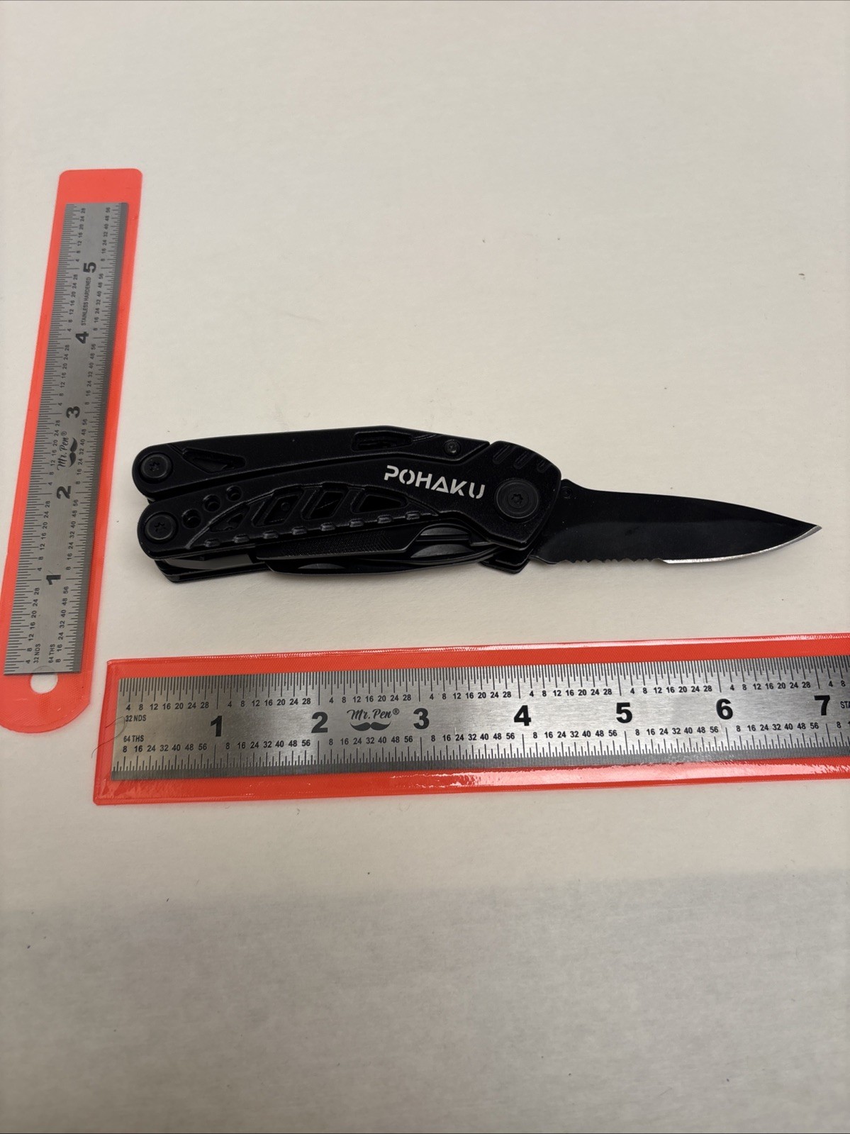 POHAKU BLACK MULTI-TOOL WITH PLIERS, KNIFE, SAW, FILE, SCREWDRIVERS