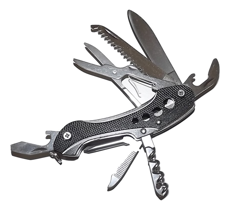 NEW SMARTGEAR STAINLESS STEEL MULTI TOOL POCKET KNIFE BLACK