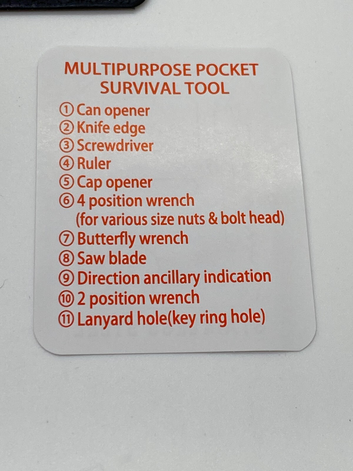 Multipurpose Pocket Survival Tool – Stainless Steel 11-1 tool