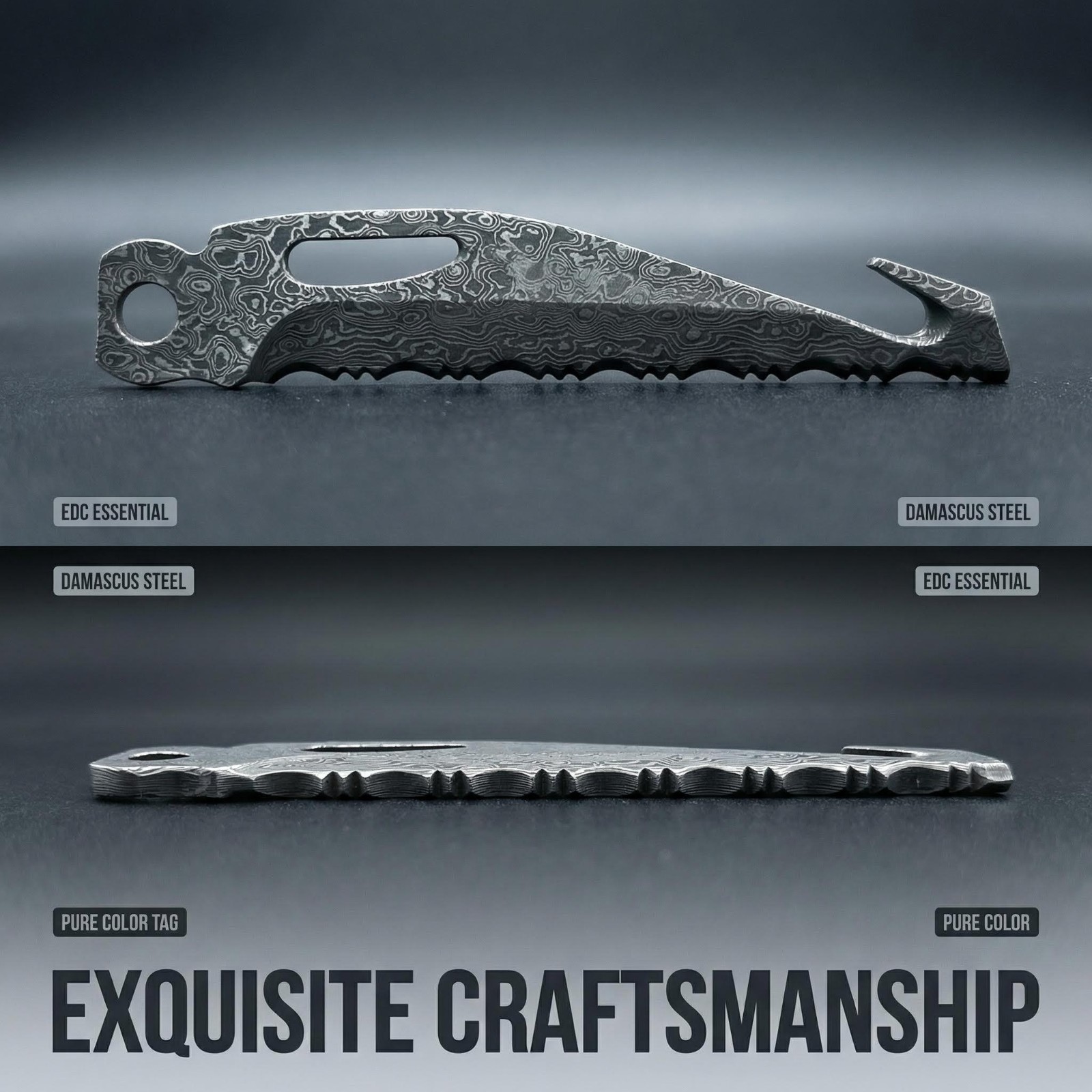 [USA Stock] – VG10 Damascus Main Blade for Leatherman Surge, EDC Upgrade