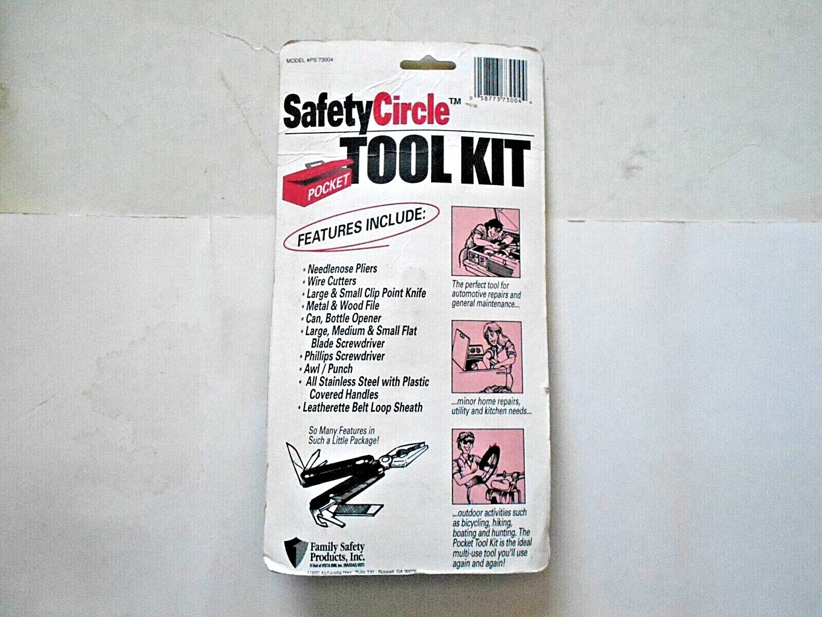 Safety Circle Stainless Steel Pocket Tool Kit w/Carrying Case Model No. PS-73004