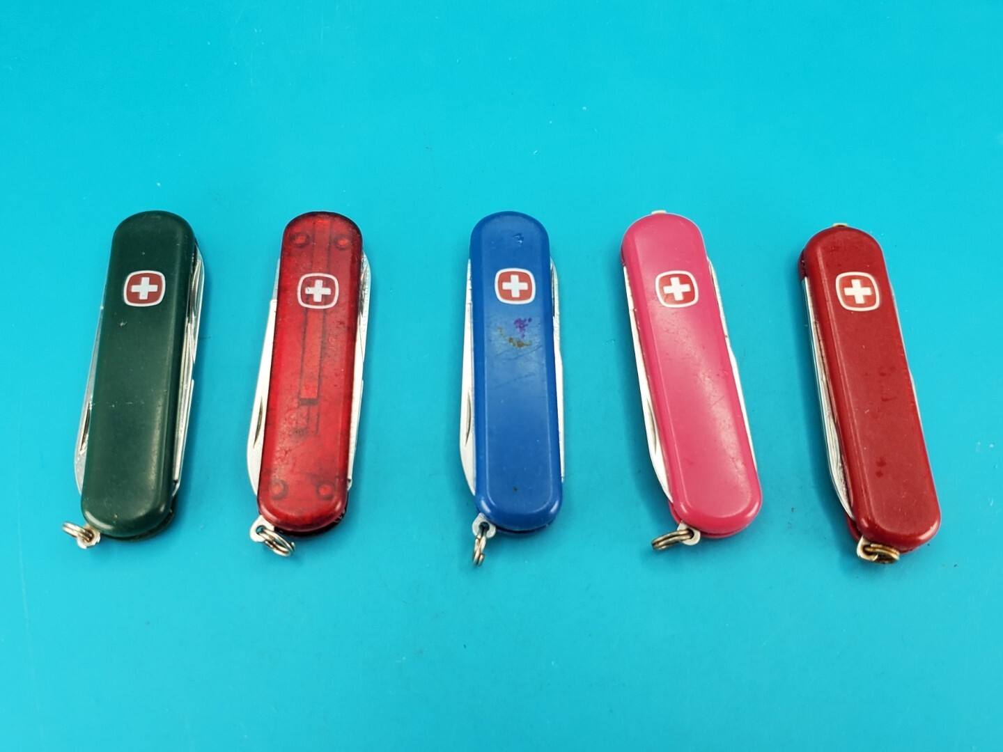 Lot of 5 Wenger Esquire Swiss Army Knife Multi Tools!