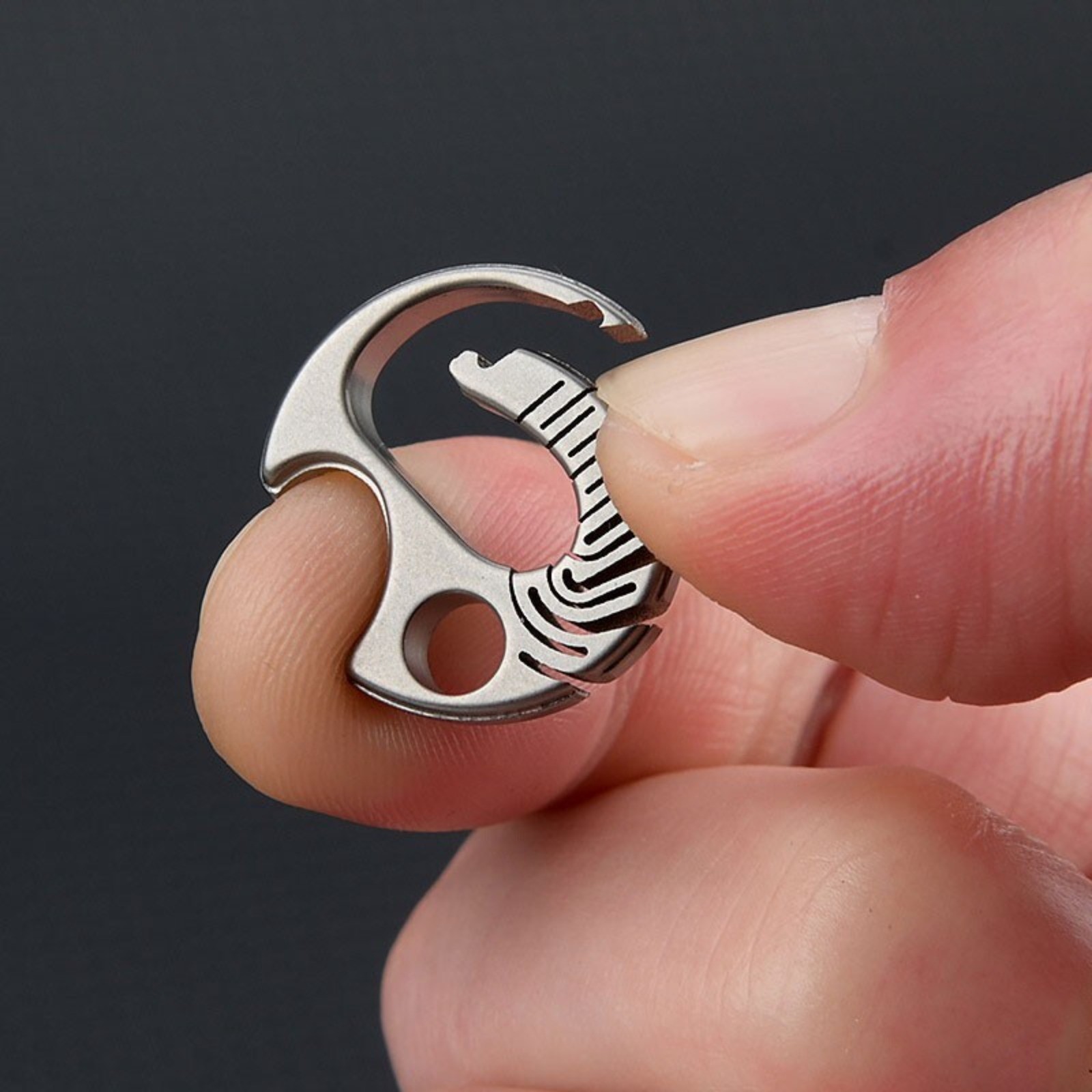Mini Titanium Key Chain Carabiner Opener Outdoor Travel Size Hanging Buckle EDC