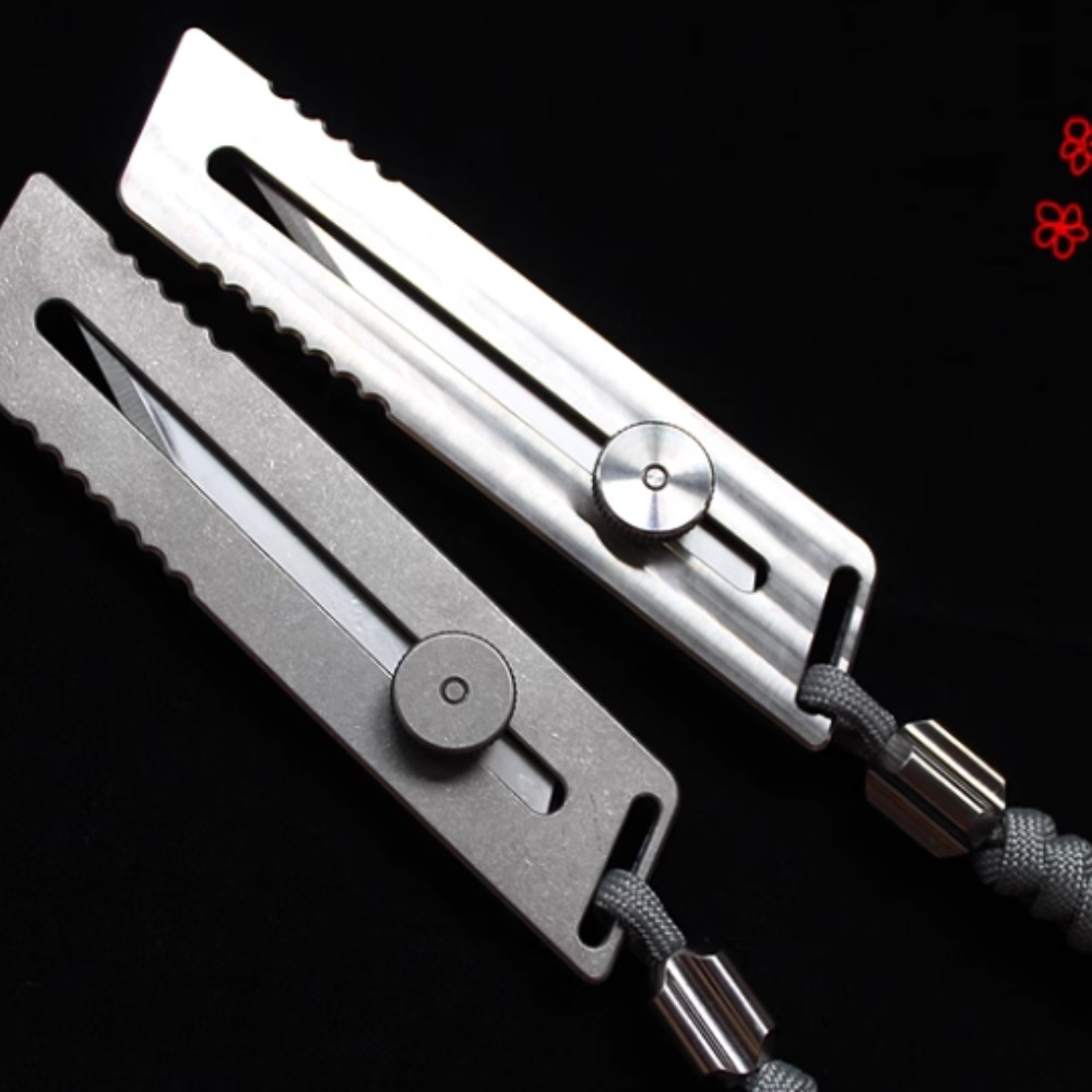 New TC4 Titanium Alloy Key Chain Luminous Paracord Beads Necklace Pendants