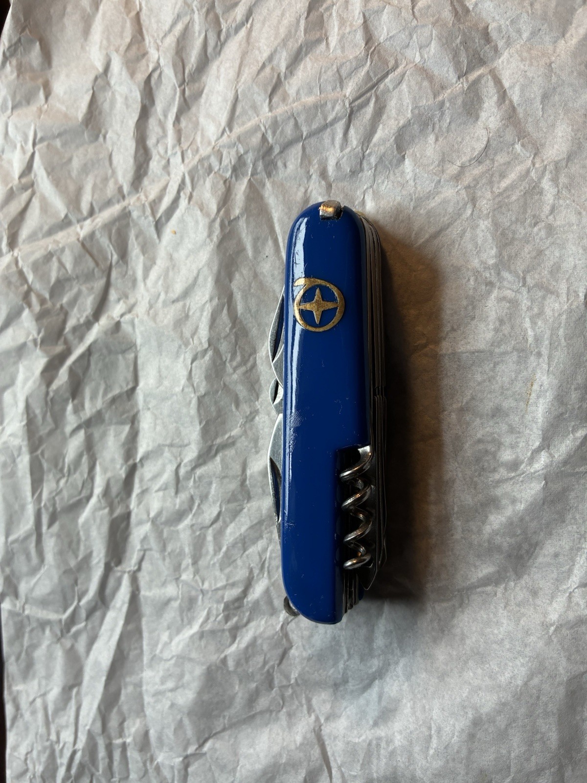 “Swiss Army” Style Blue Pocket Knife Multi Tool China Stainless Steel See Photos