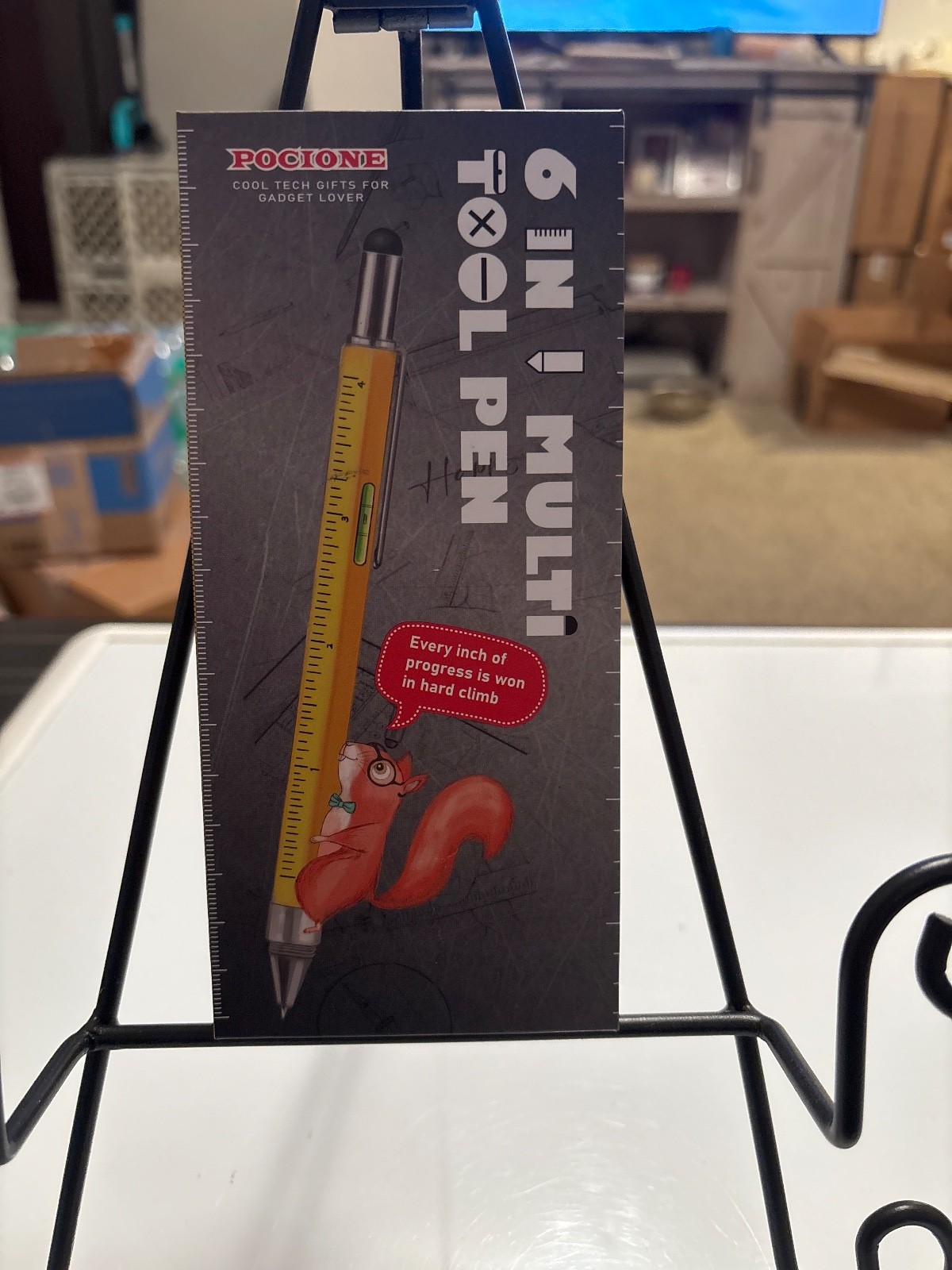 Pocione 6 in 1 Multi Tool Pen NIB Stylus Level Ruler Screwdriver