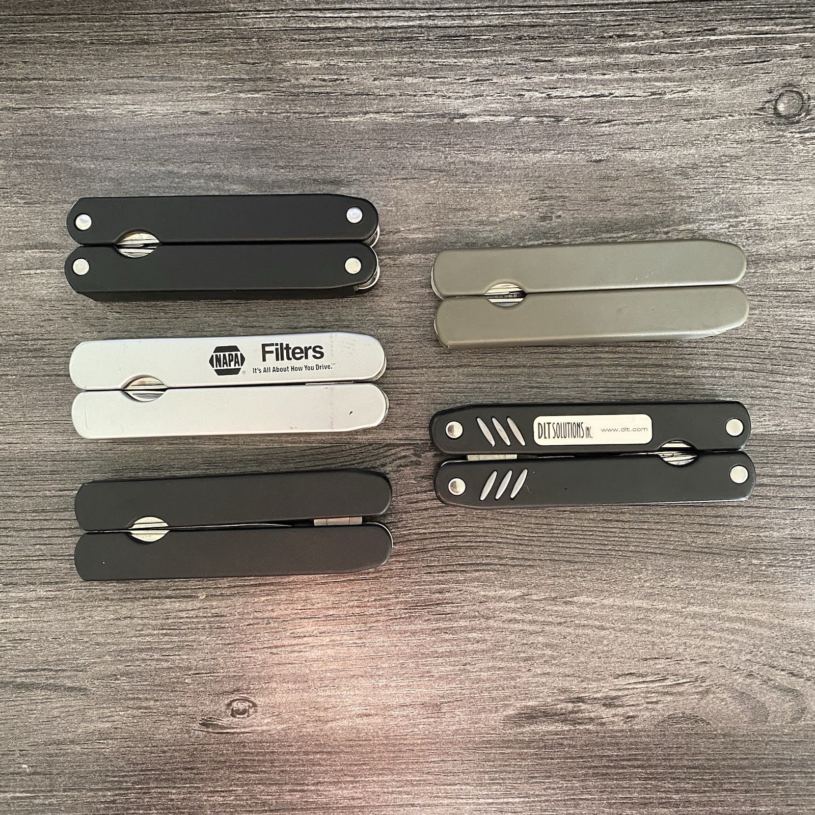 Lot of 5 Generic Multi Tools Pliers Screwdrivers Knife and More