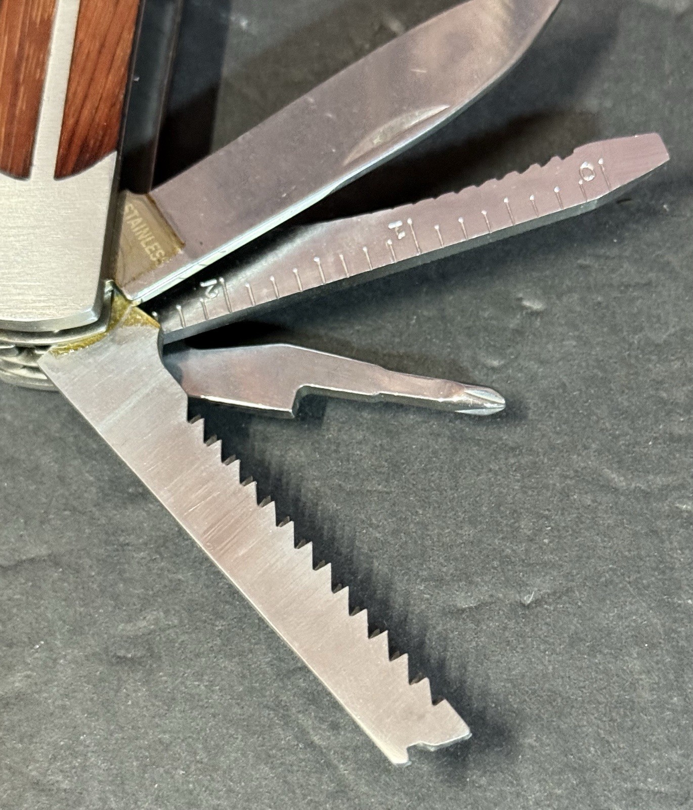 Sheffield Axe Multi-Tool 12-in-1 Camping Knives & Tools Stainless Steel W/ Pouch