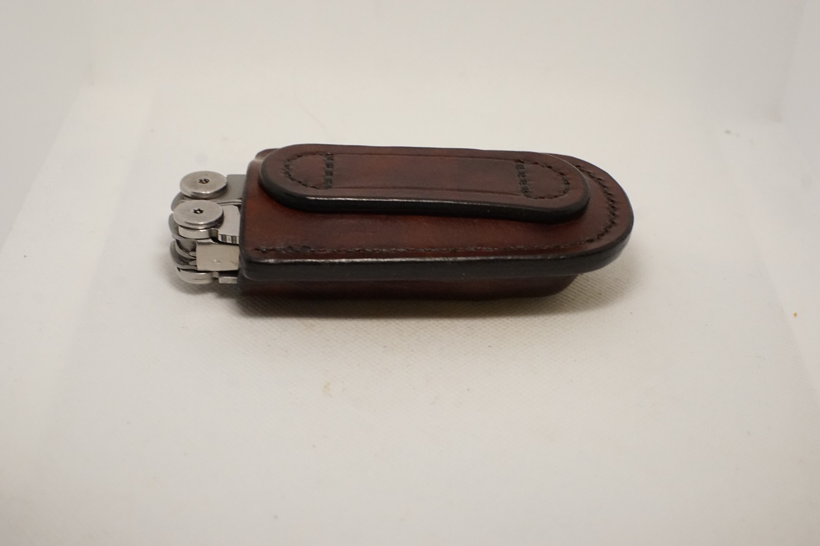Leatherman wave plus leather sheath handmade dark brown color. Sheath only.
