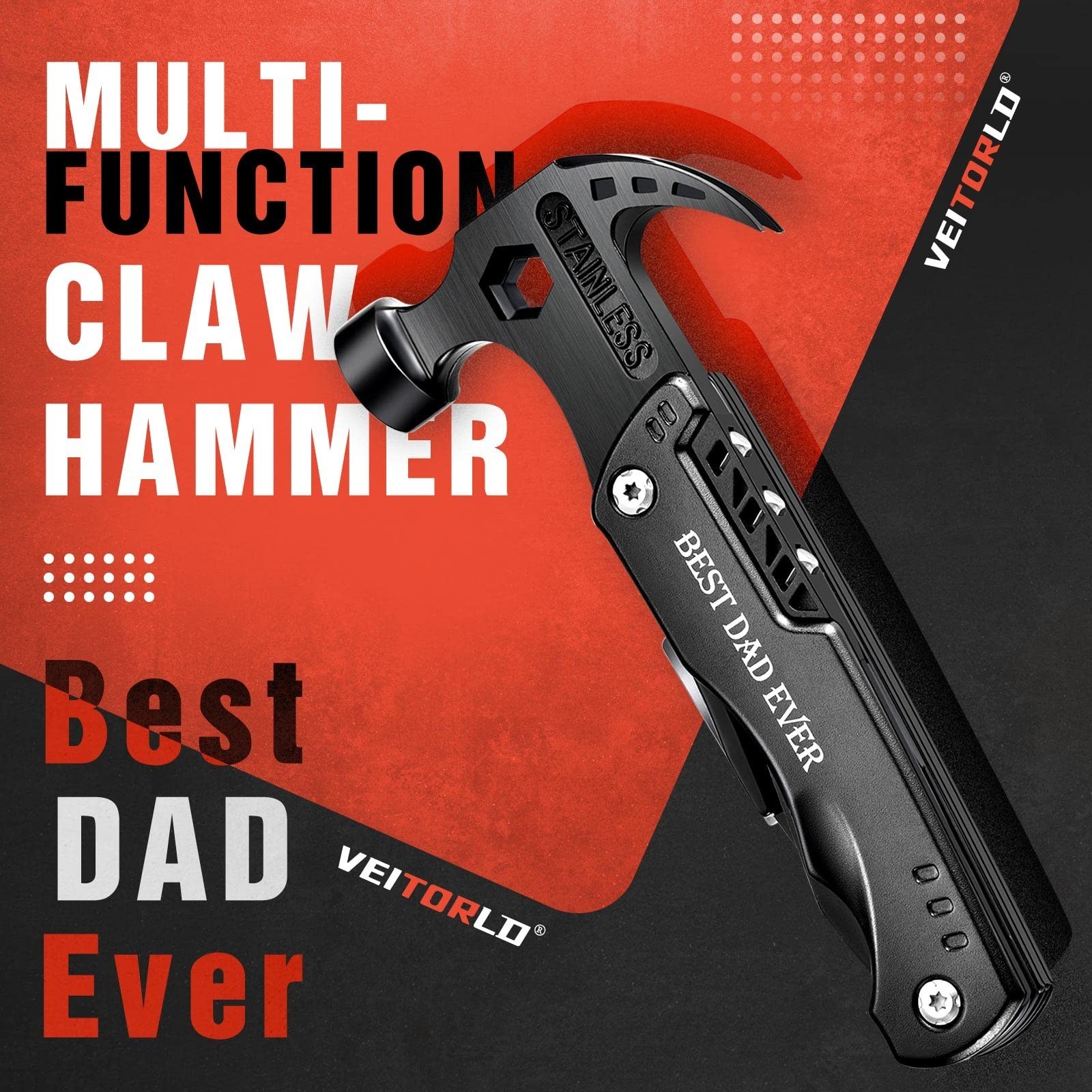 Cool Multi-Tool Survival Hammer Gift for Dad, Grandpa, Men – Perfect for Father’