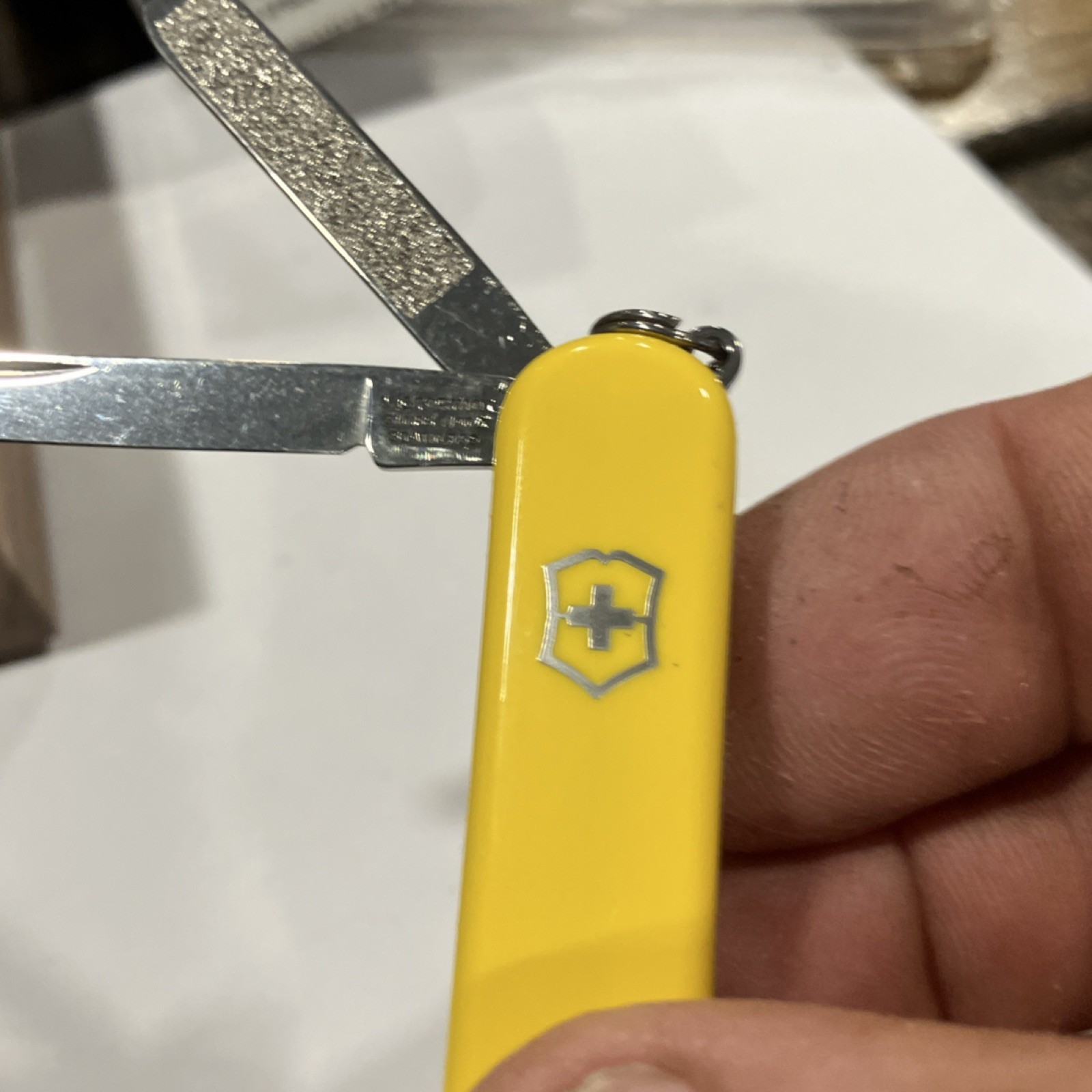 Victorinox Yellow Stainless Steel Multi-Tool Knife Scissors File