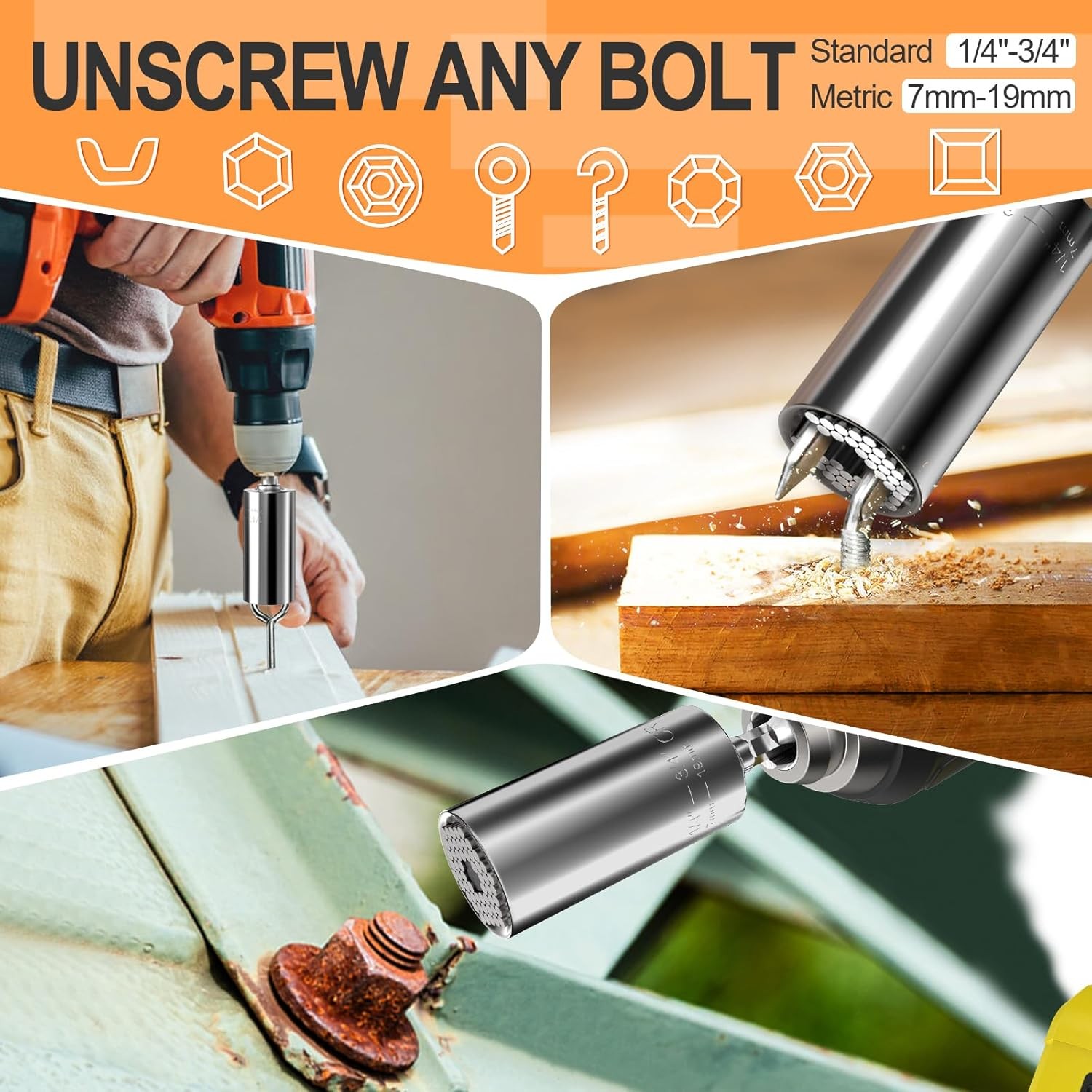 Fathers Day Dad Gifts from Daughter Son Wife Super Universal Socket Tools Gifts