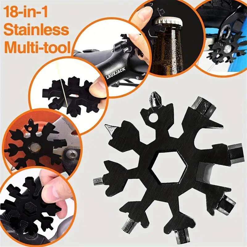 18-in-1 Snowflake Multi-Tool Stainless Steel Multitool Screwdriver Opener New