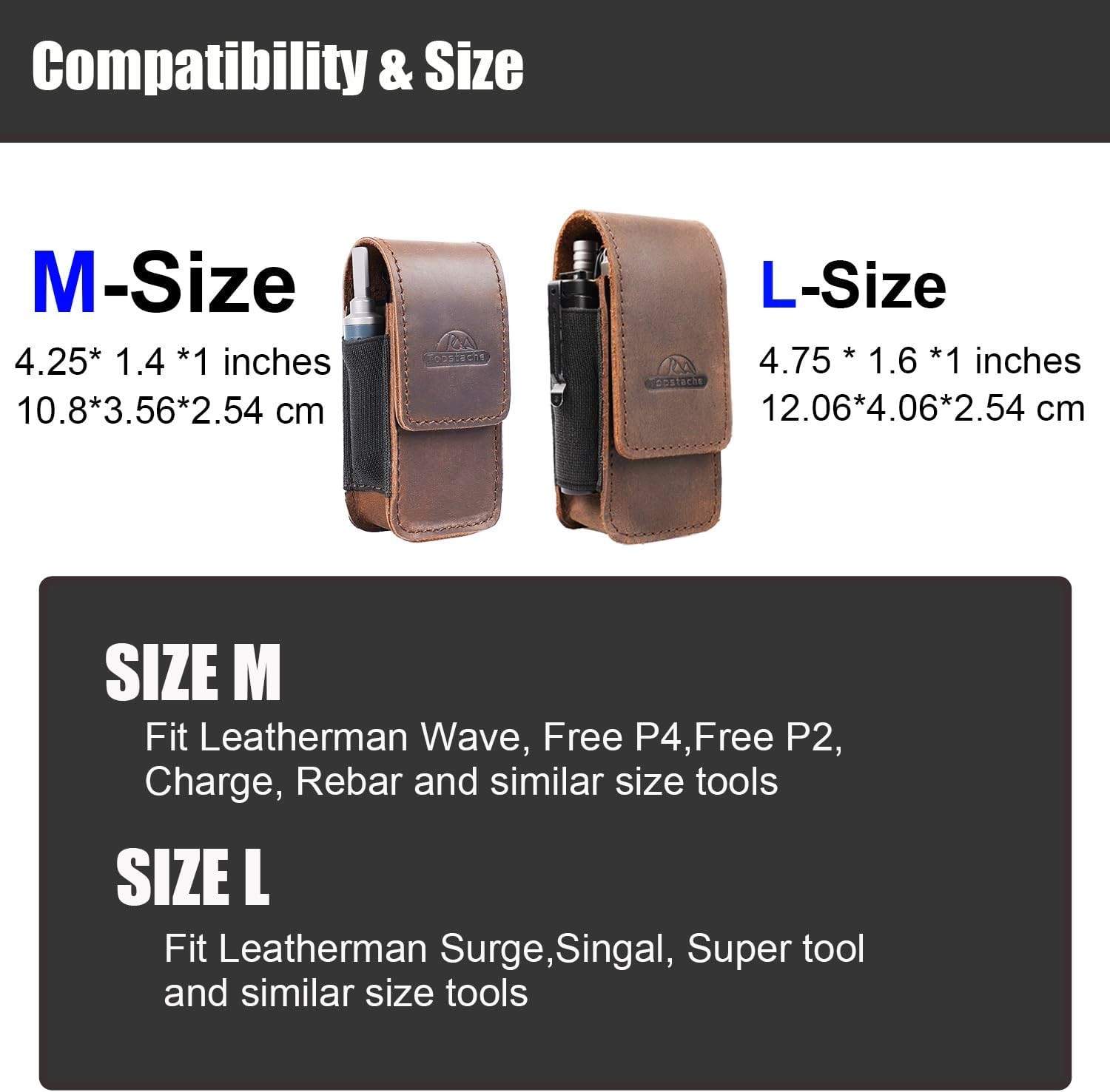 Multitool Sheath for Men – Belt Leather Multitool Holster – EDC Belt Organizer