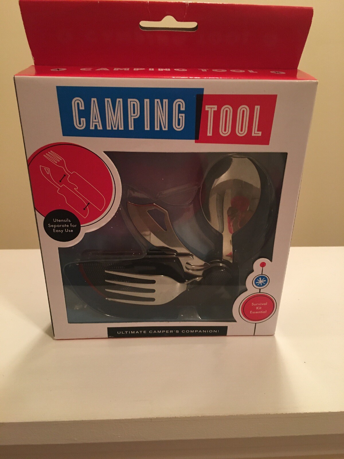 New in Pkg ~ Ultimate Camping Utensil Survival Tool with Knife, Fork and Spoon