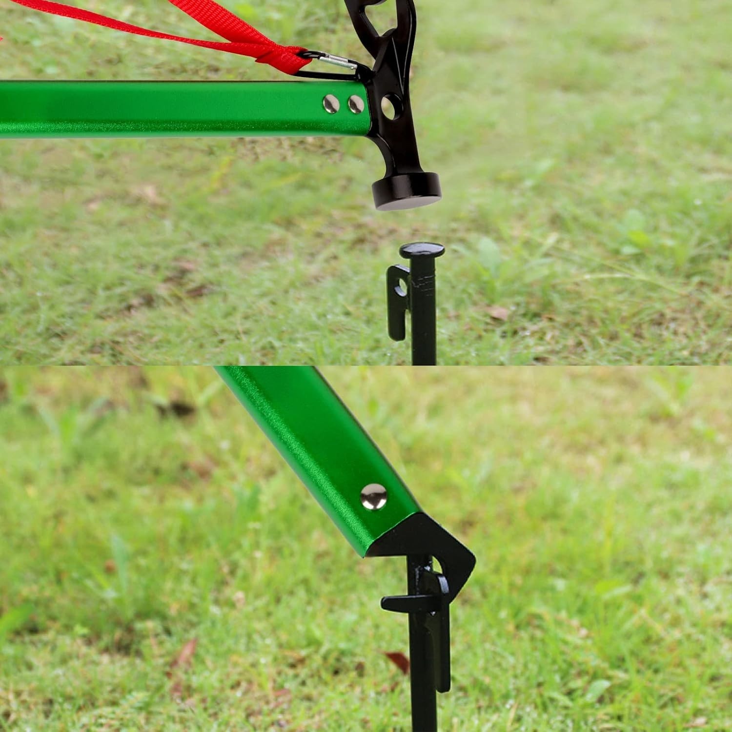 Lightweight 3-in-1 Camping Hammer, Green