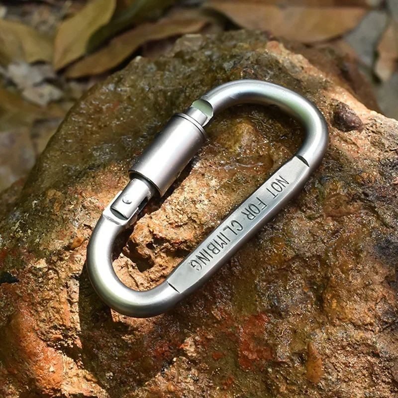 6PCS Carabiner Keychain Clip Aluminum Alloy Tactical Outdoor EDC