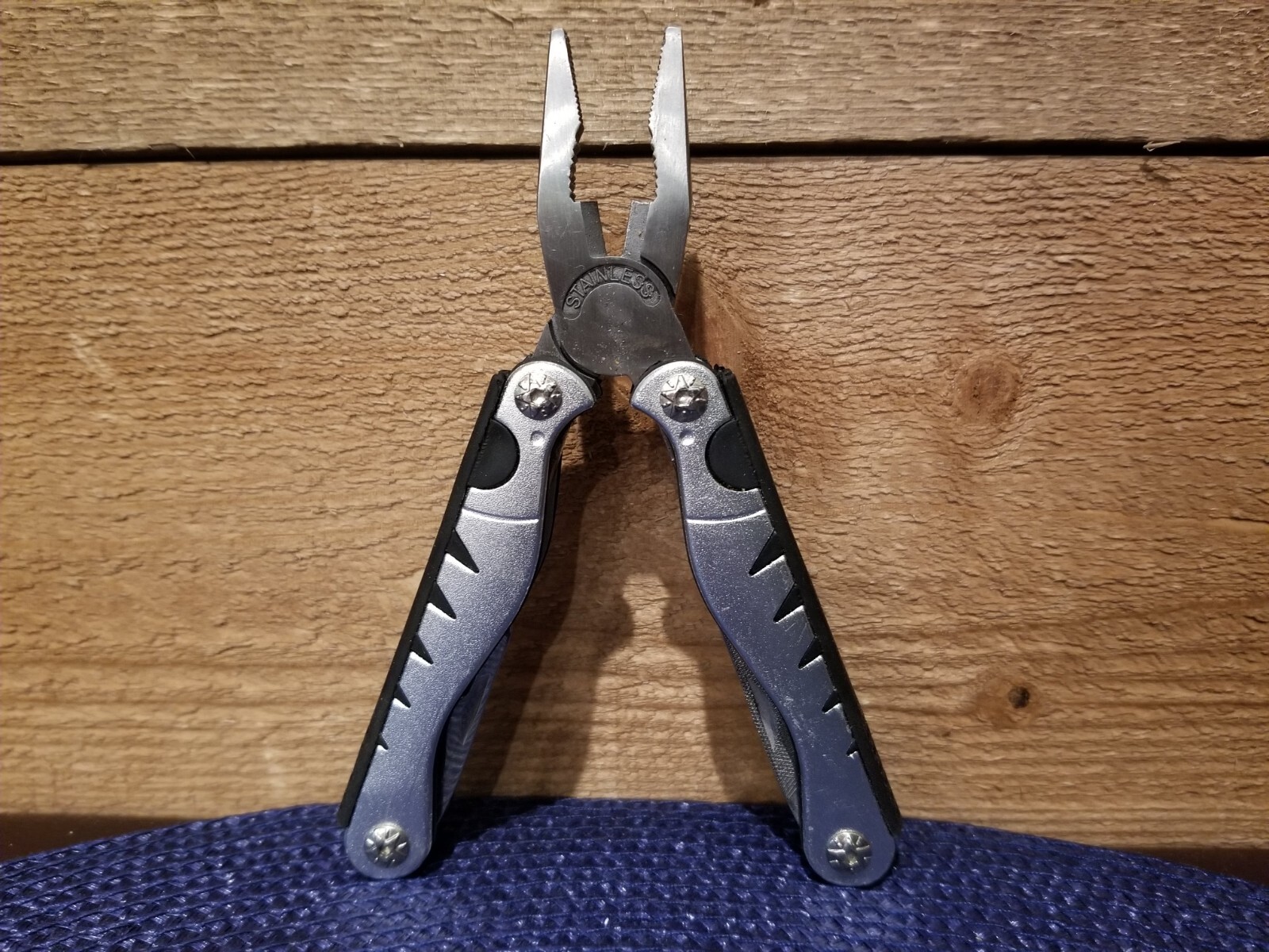 9-in-1 Stainless Steel Multi-Tool Pliers Knife Phillips File Serrated Blade