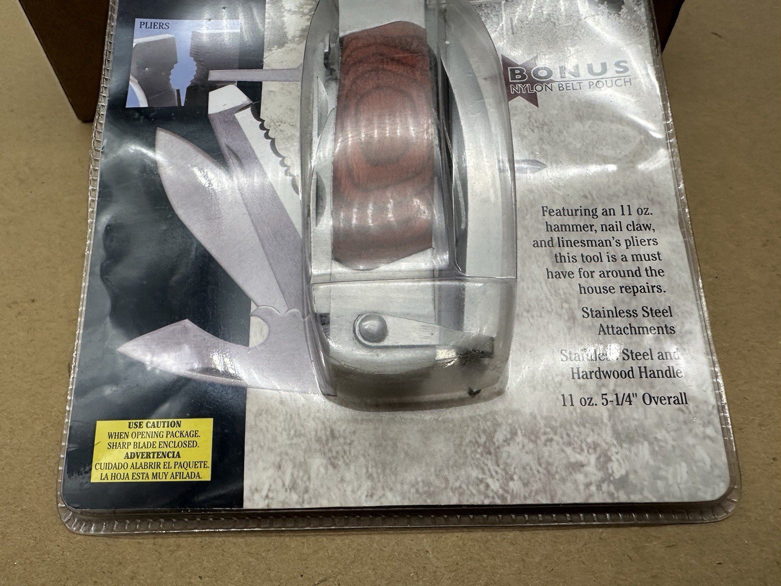 Sheffield (12913) Hammer premium-14 in 1-multi tools W/ Canvas Holder NEW NOS