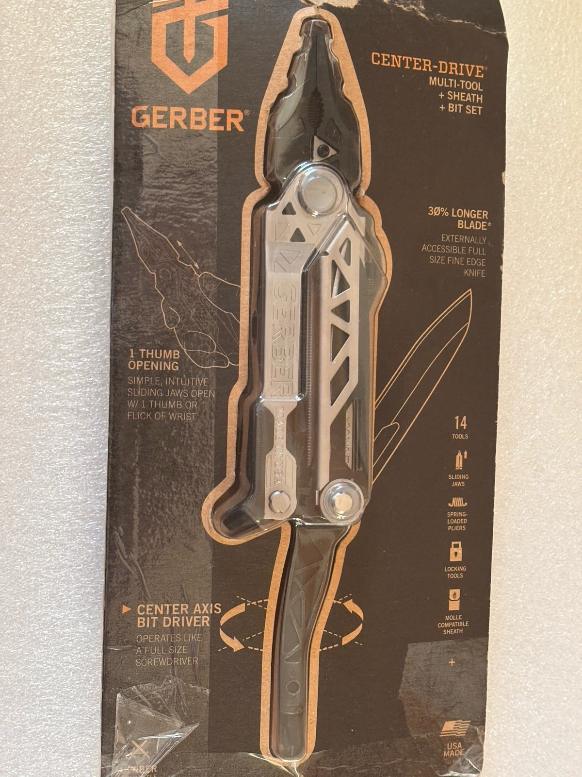 Gerber Center Drive Multi-Tool, Bit Set, MOLLE Compatible Sheath. 31-003076N